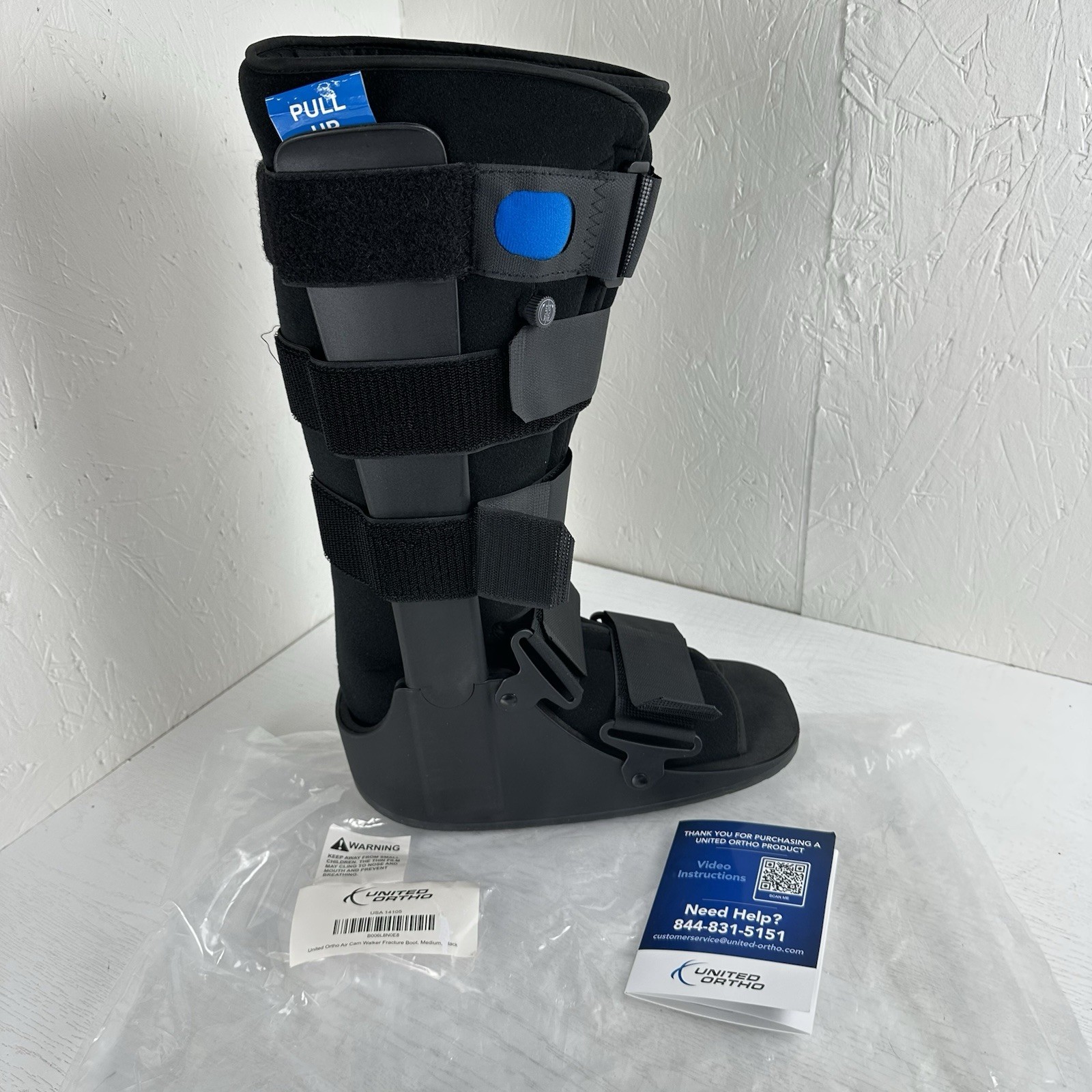 United Ortho Air Cam Walker Fracture Boot Medium Men’s 8-11 Women’s 9-12 Black