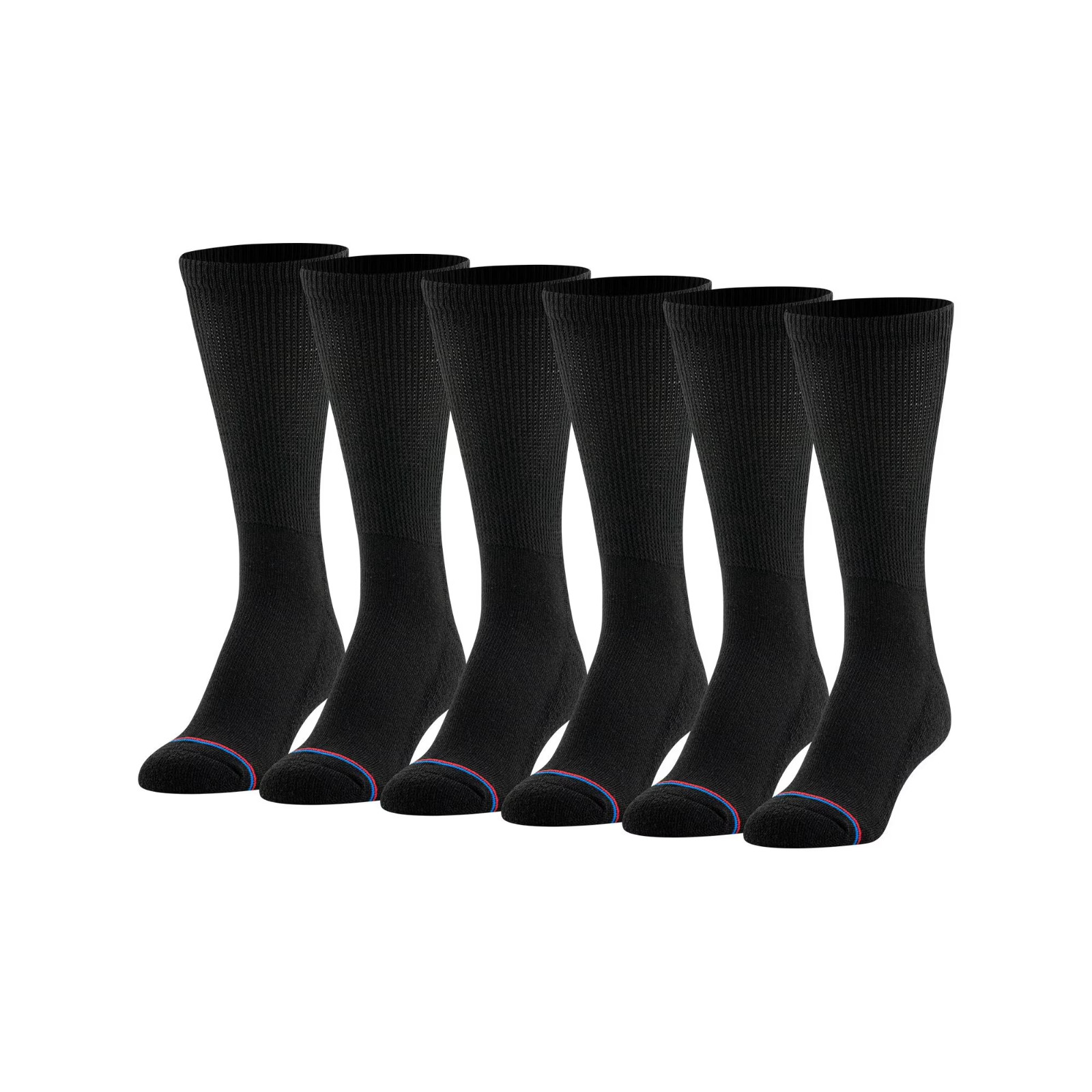 MediPeds Diabetic Women’s Half Cushion Crew Socks 6 Pairs Women’s Shoe Size 6-10