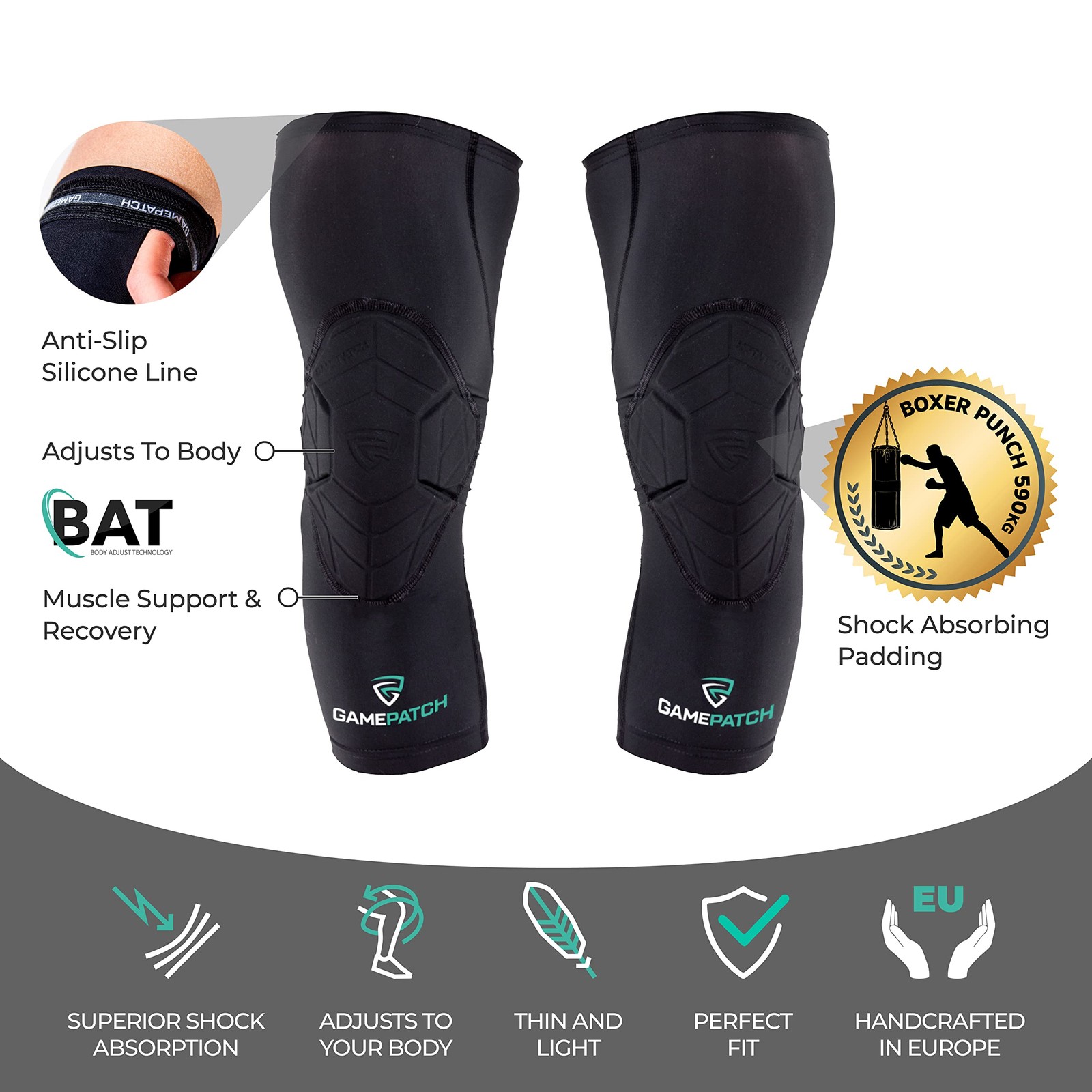 Knee Pads | Compression Sleeve Joint Protection | Shock Absorbing Technology …
