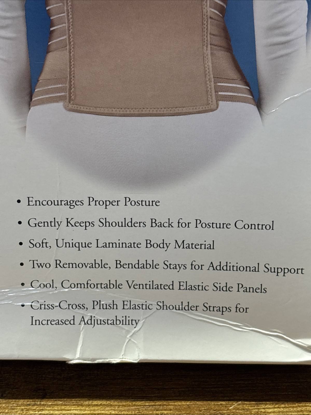 FLA orthopedics Posture Control Back Brace Large Beige 34-40”