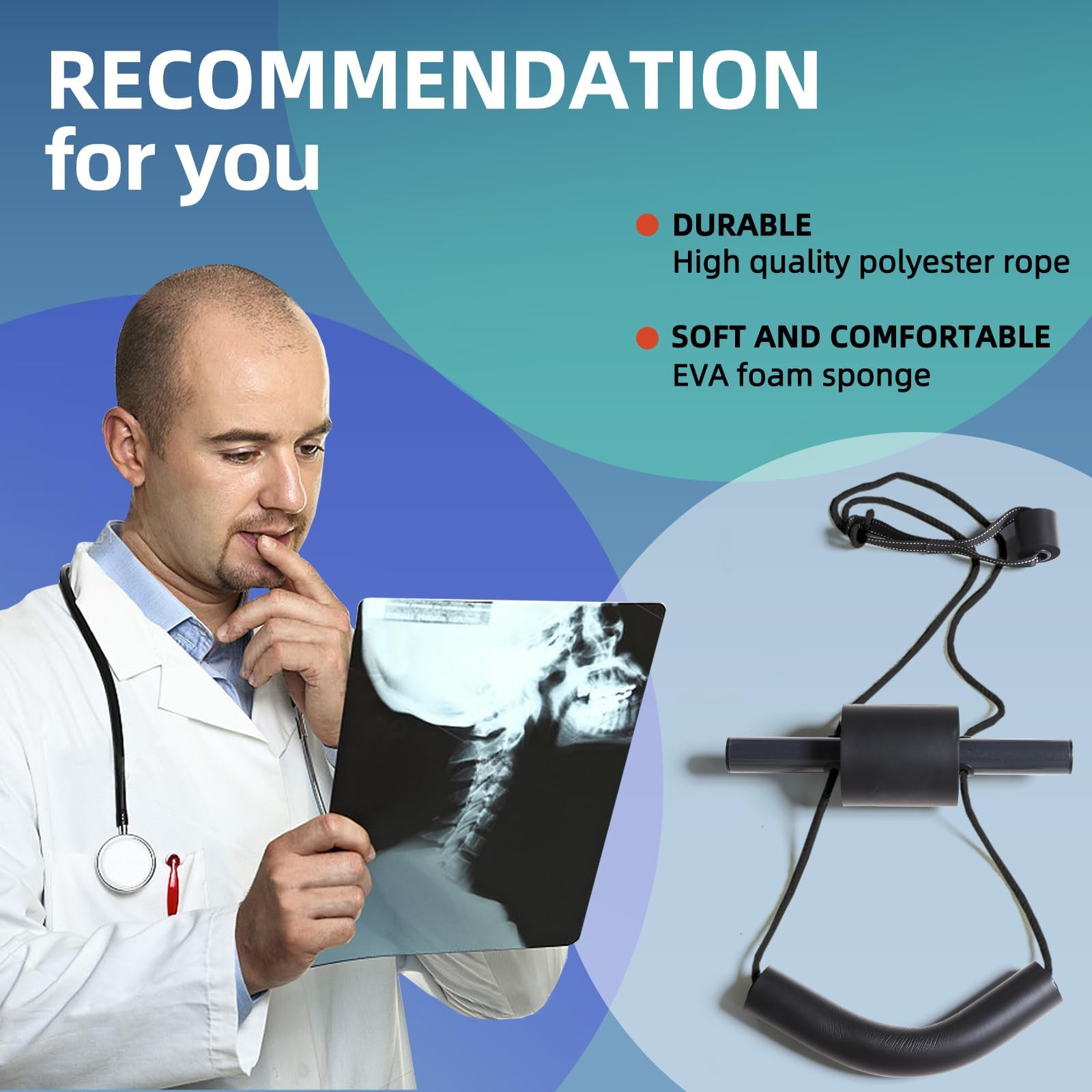 Cervical Traction Device for Neck Pain Relief, Over The Door Neck Stretcher t…