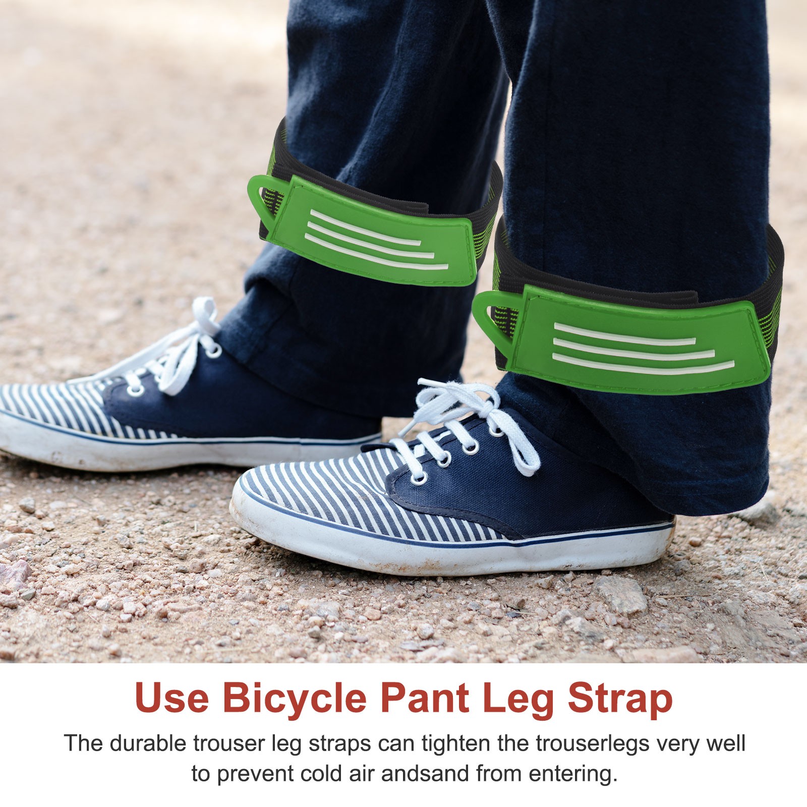 Bike Leg Band [2PCS] – Green Cycling Safety Bands