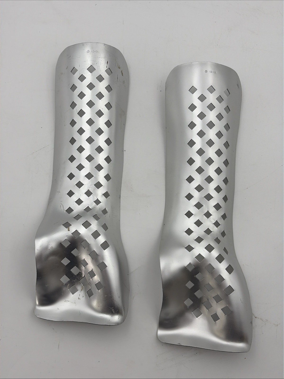 Vintage Metal Forearm Splints – Perforated Medical Brace Supports