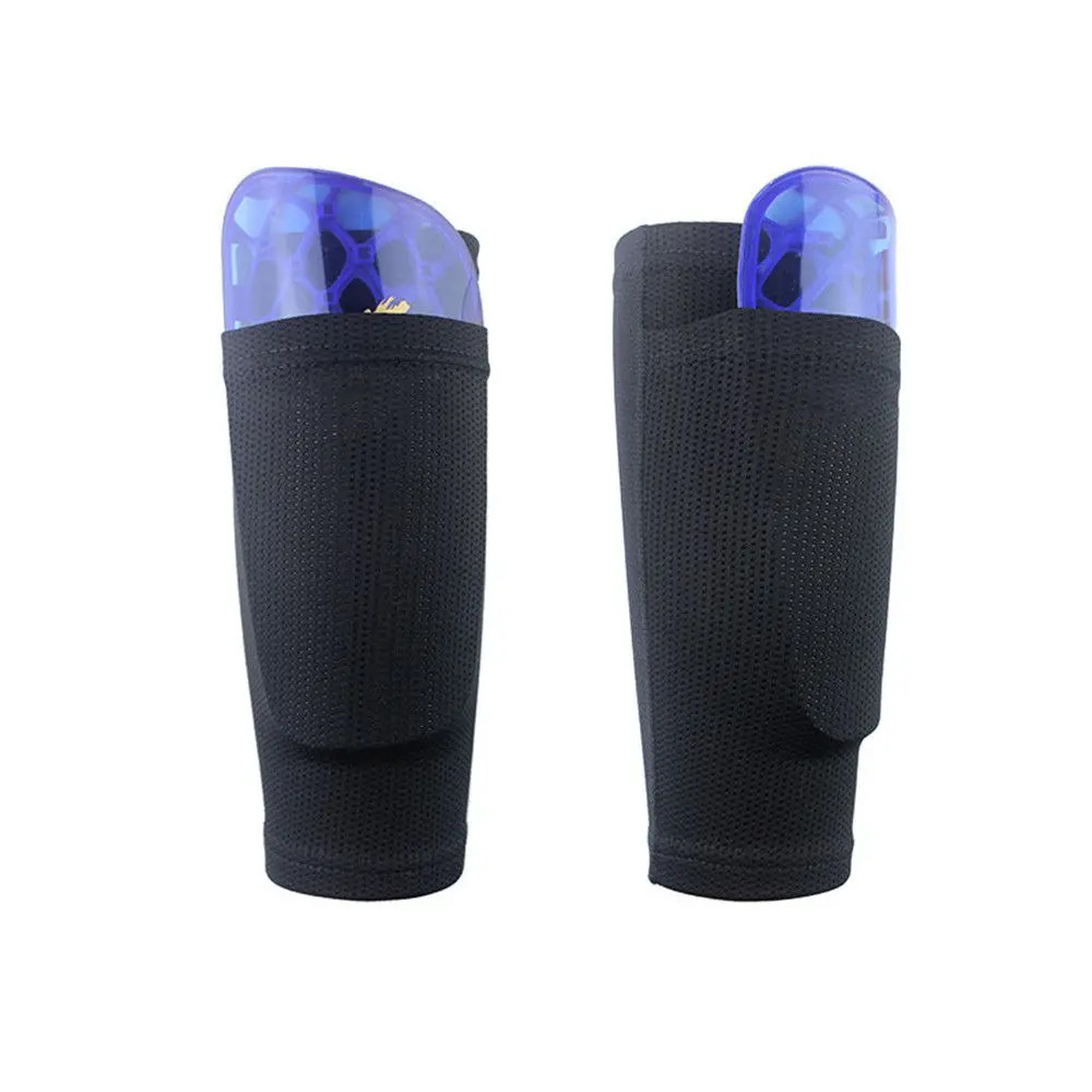 1 Pair Football Shin Pads Socks Guard Sleeves for Kids Boys Men Running Hiking B
