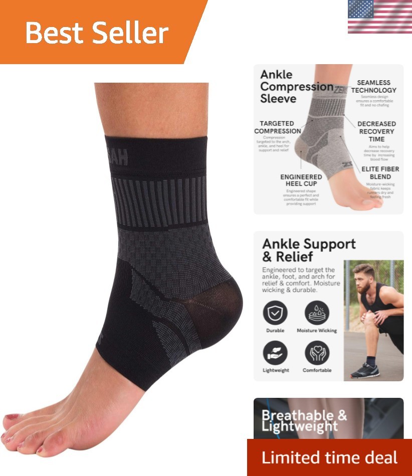 Ankle Support – Compression Ankle Brace – Running, Soccer, Sports – Ankle Sle…