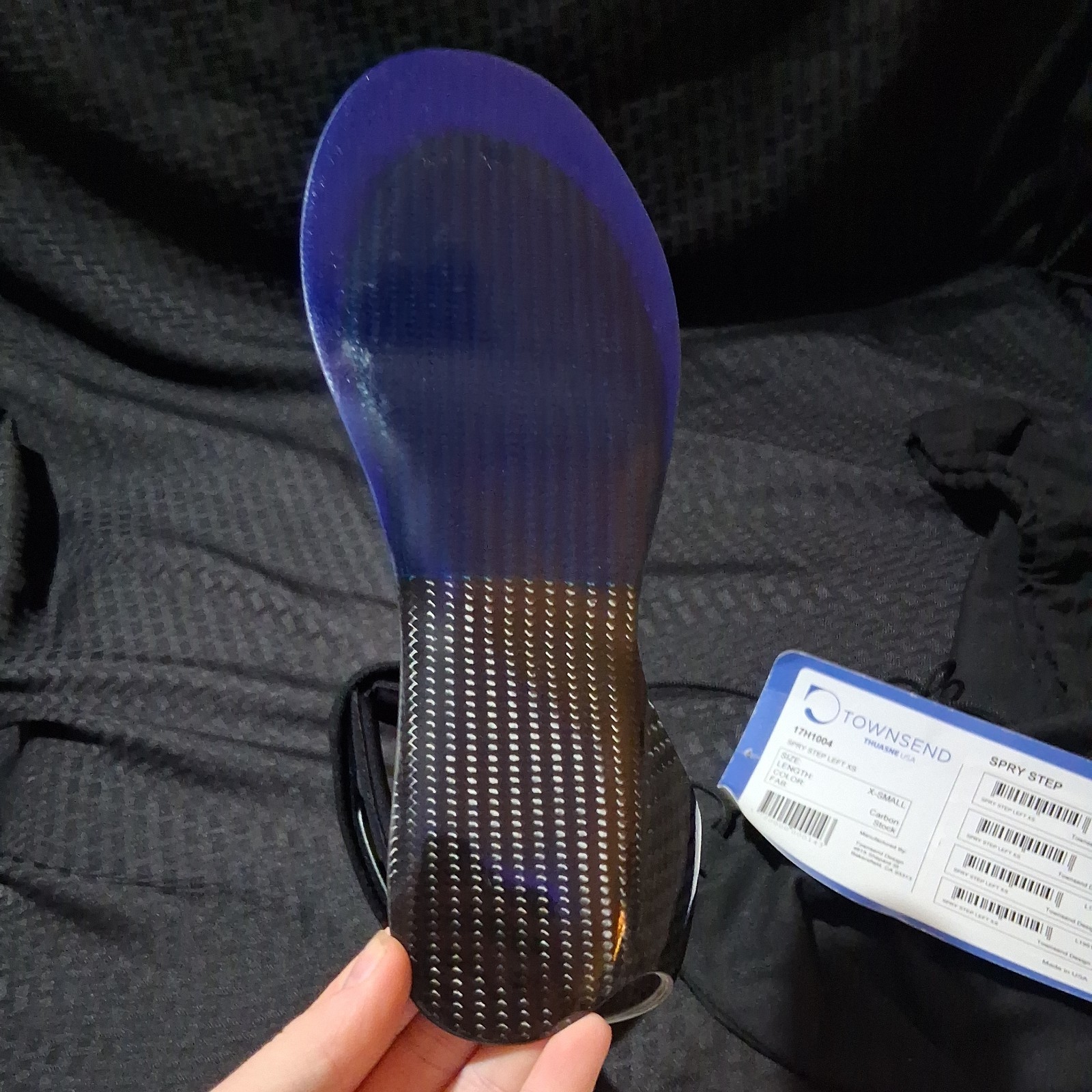 Thuasne Carbon Fiber AFO Brace XS-Left Black Blue Leg & Foot Orthosis 17H1004