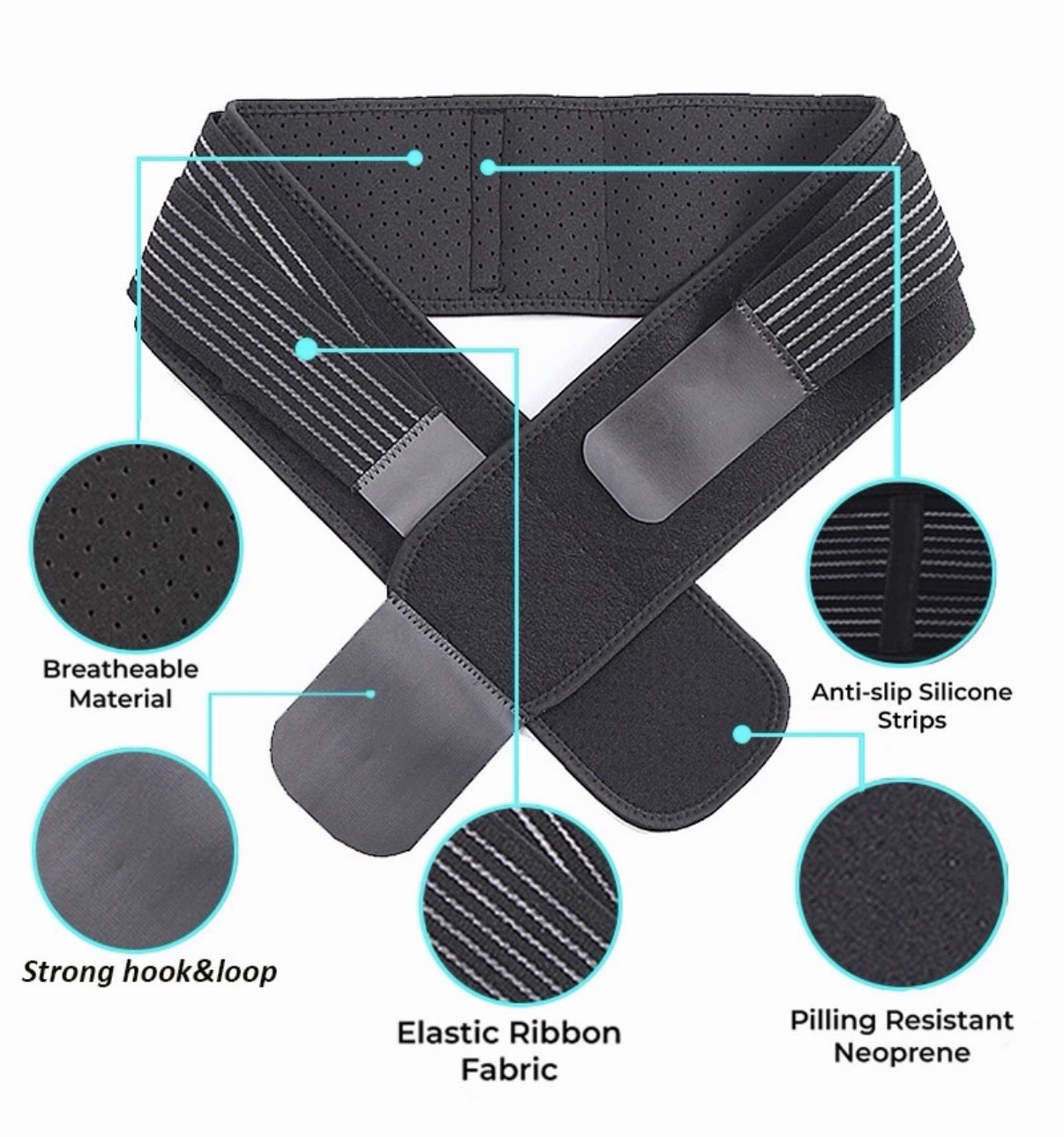 Pelvic Lower Back Hip Support Sacroiliac Belt Si Joint Pain Size Large