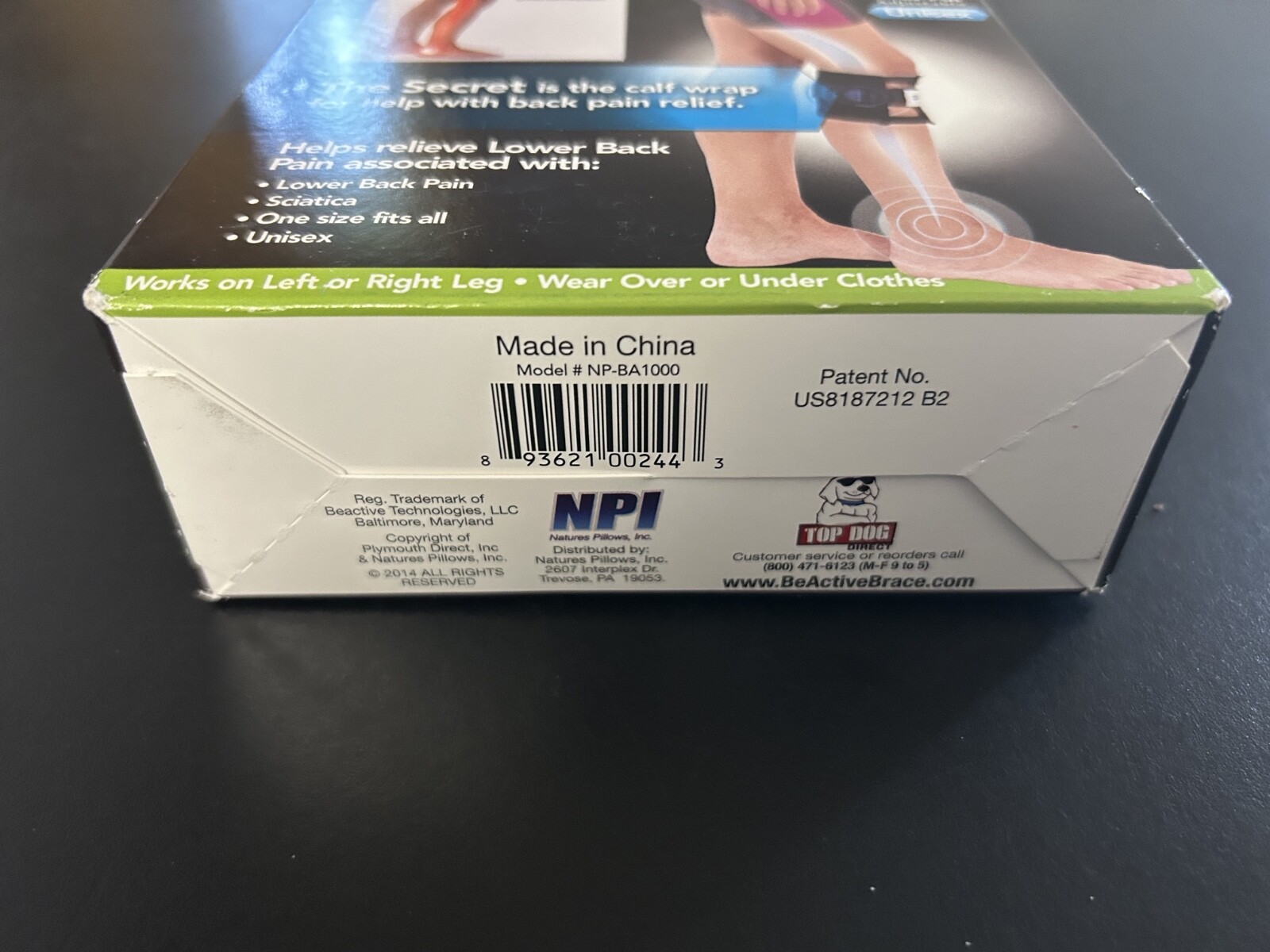 Be Active (As Seen On TV) The Wrap for Back Pain Relief Unisex One Size Fits All