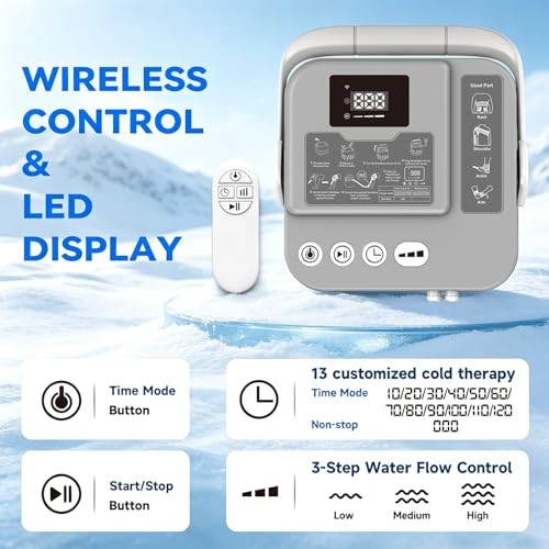 Cold Therapy Machine, Silent Brushless Pump Knee Ice Machine with Cryotherapy