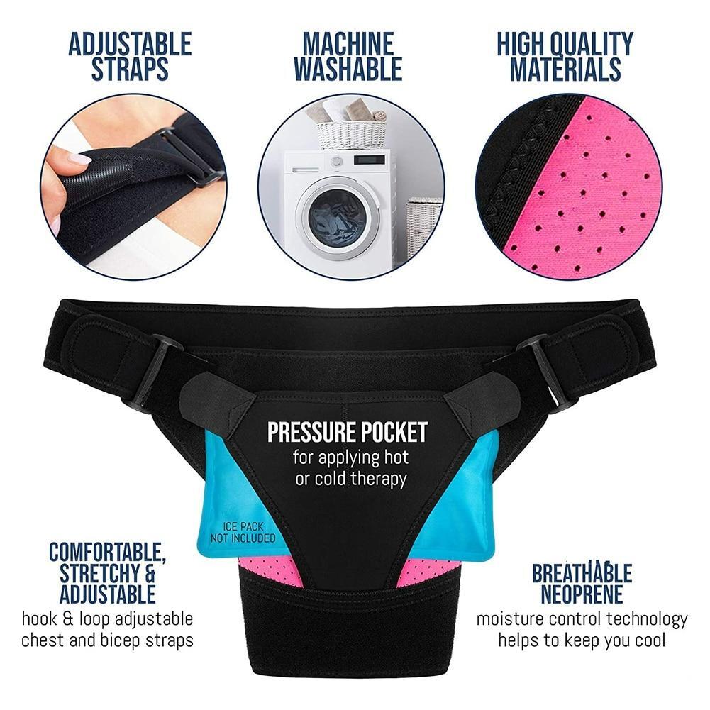 Healthy Lab Co Compression Shoulder Support Brace Sleeve for Dislocation Torn