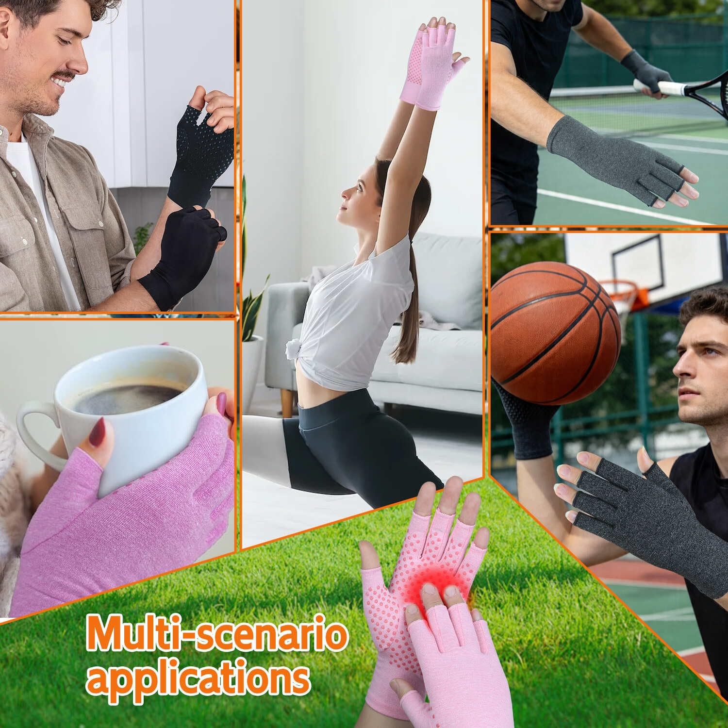 Big Mango Compression Arthritis Gloves for Women Men, Hand Compression Gloves…