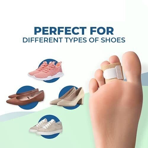 Broken Toe Wraps Hammer Toe Separator Splints Cushioned Bandages 4 pk Natra Cure