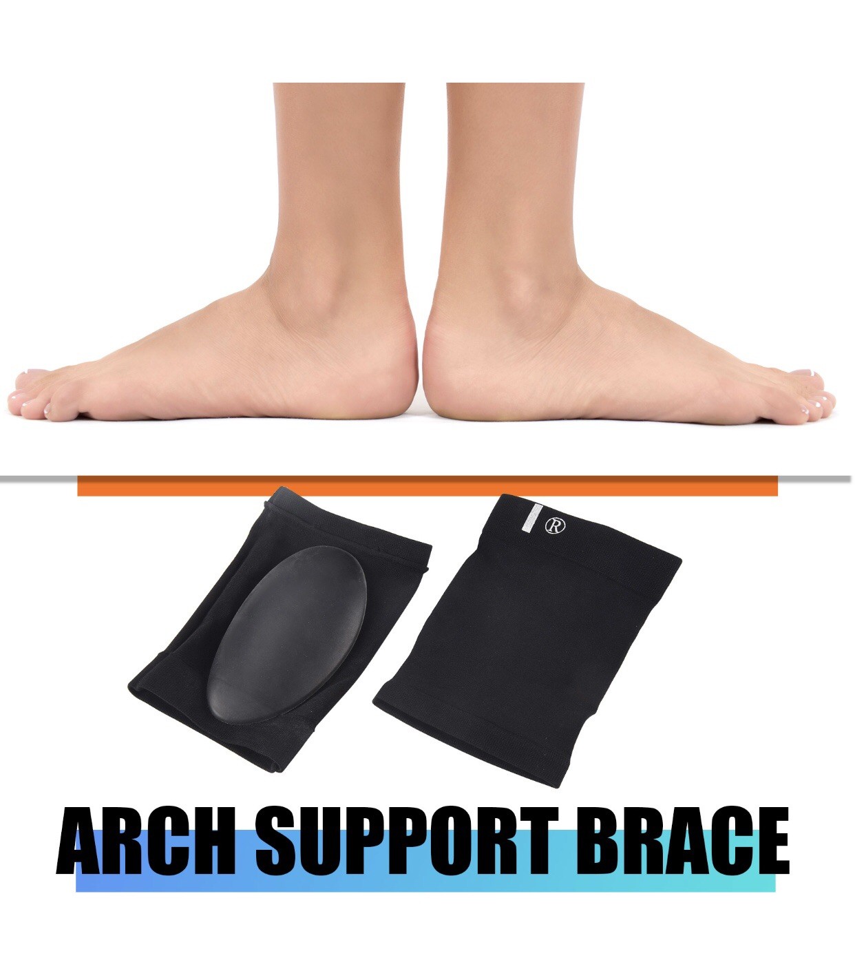 Arch Support Compression Gel Pad Support Sleeves, women, one size New W/o Tags