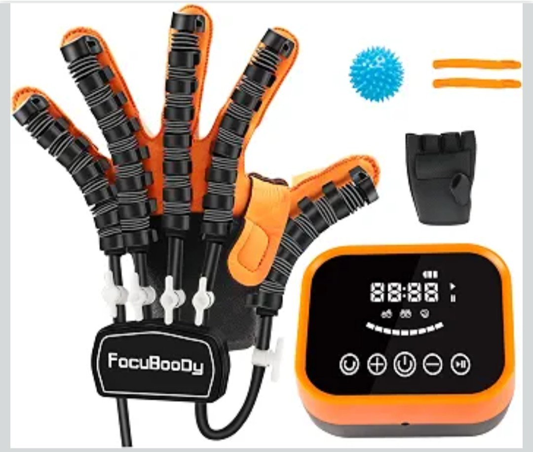 FocuBoody Rehabilitation Robot Gloves Equipment for Recovery. Size M,Left Hand