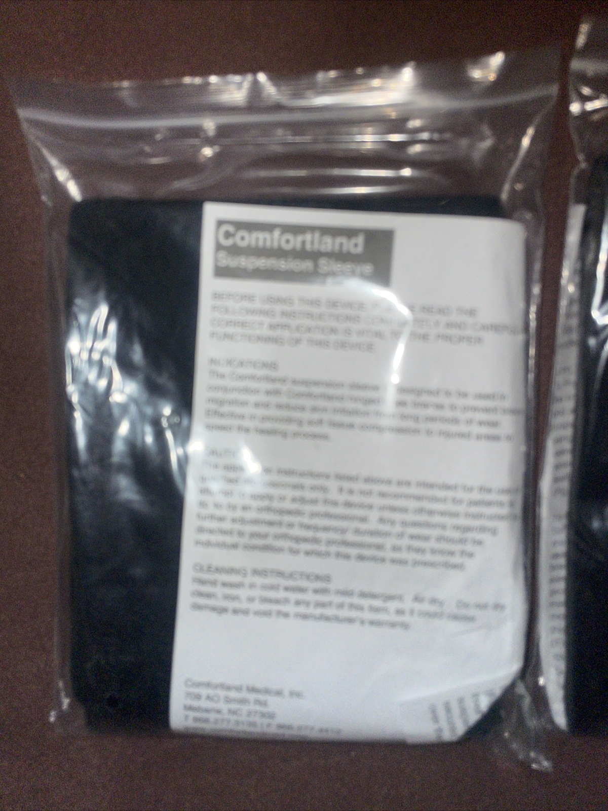 Lot Of 2 Brand New Sealed Comfortland Medical CK‑007 Black Suspension Sleeves