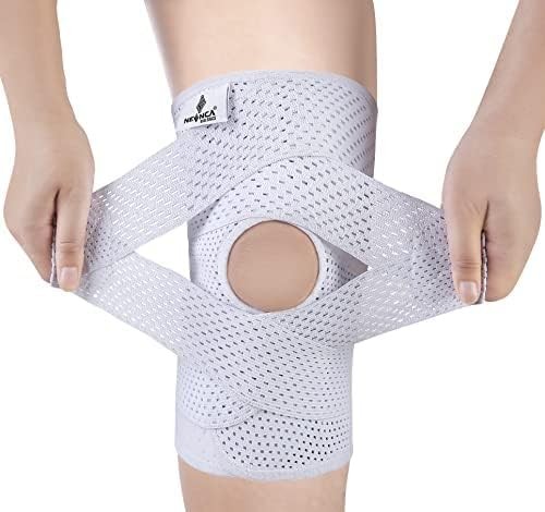 Knee Brace Knee Pain Compression Knee Support W/ Air Mesh Fabric Adjustable Knee