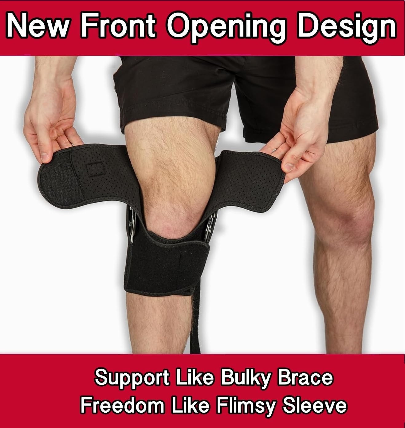 Knee Brace Support with Hinges & Patella Stabilizers