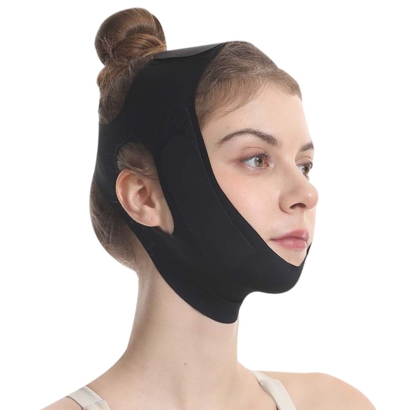 Extended Face Lift Strap For Overnight Use Breathable Nylon Fabric Chin Mask