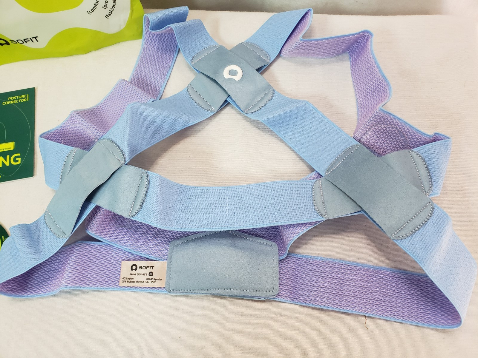 AOFIT Womens Posture Corrector X-Shaped Back Brace Invisible Under Clothes, L