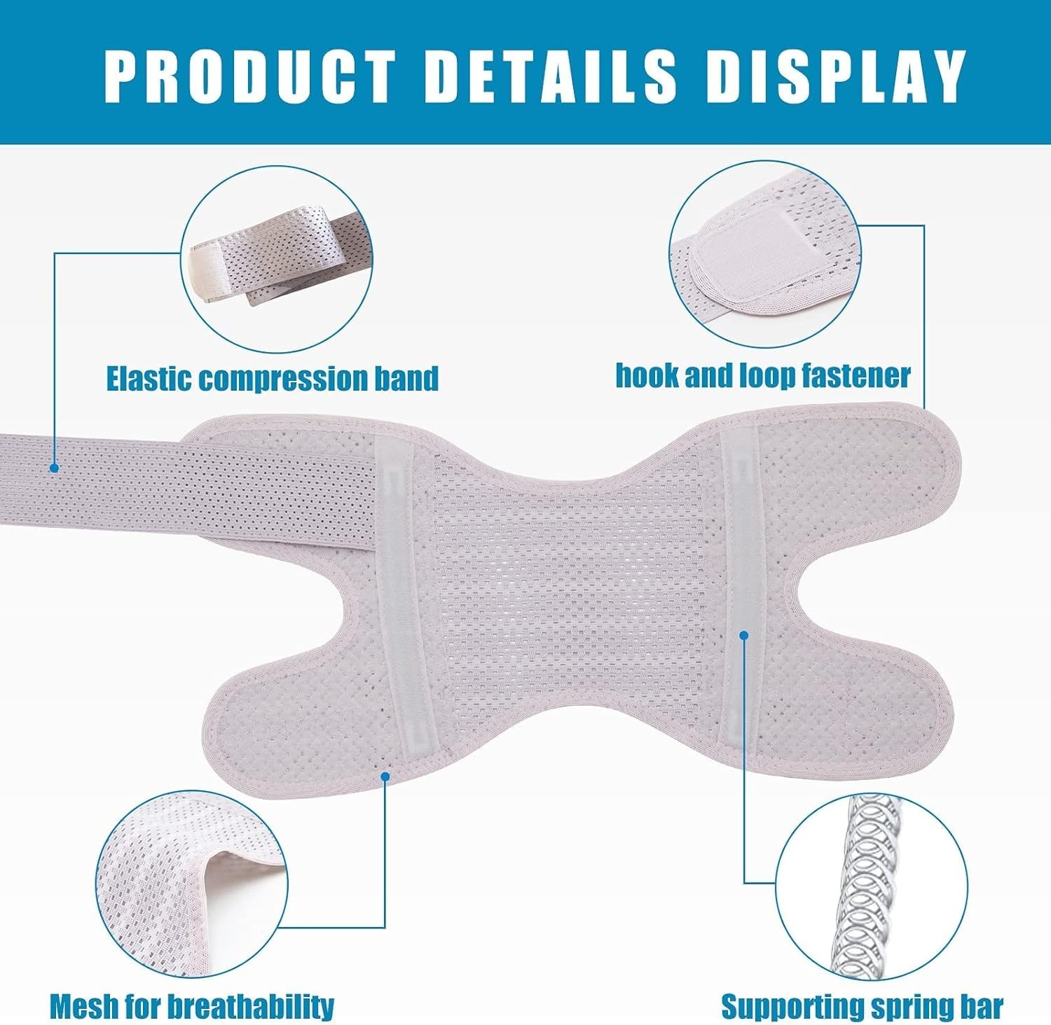 Outdoor sports adjustable compression knee patellar pad tendon support sleeve…