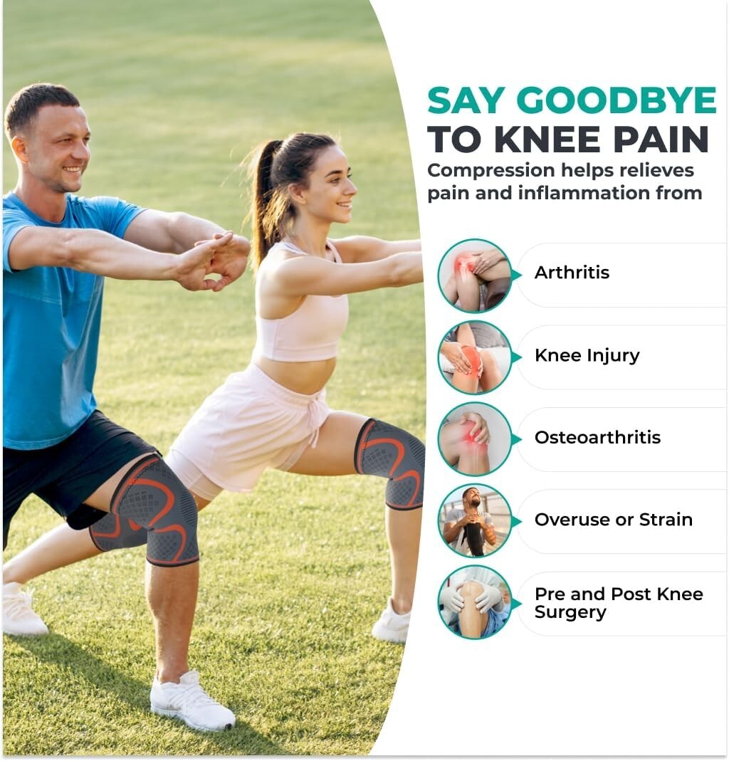 Breathable Compression Knee Braces for Men & Women – Ultimate Comfort