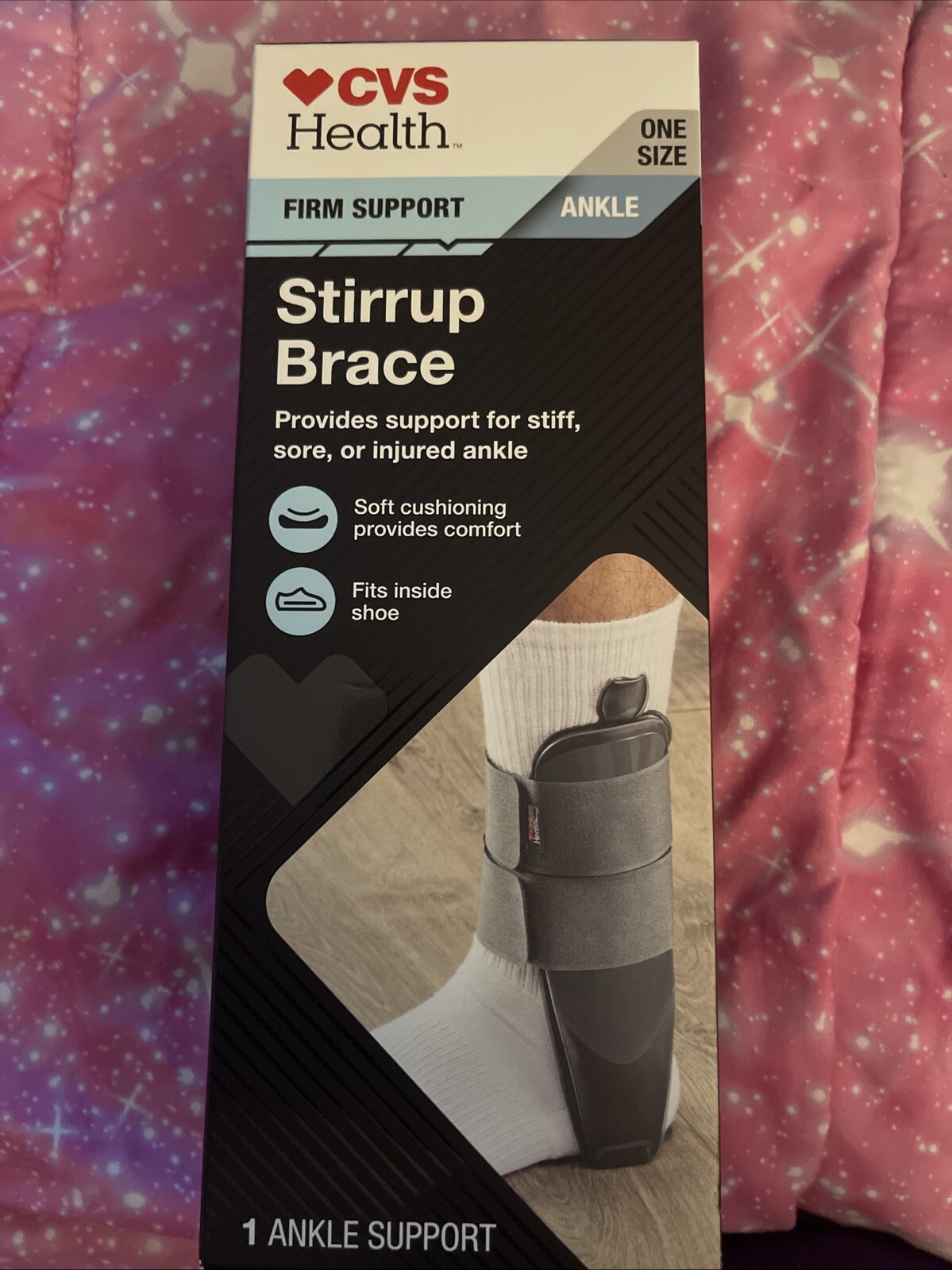 CVS Health Stirrup Ankle Brace, Firm Support – One Size