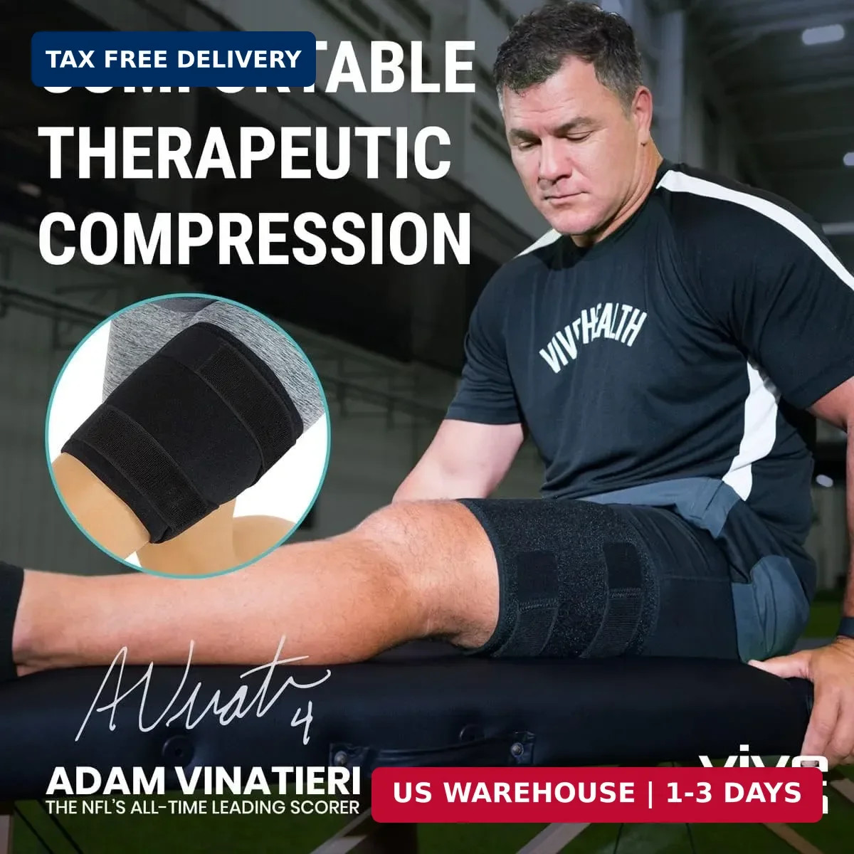 Thigh & Hamstring Compression Sleeve Brace for Men & Women (2 Pack) | Pain Relie