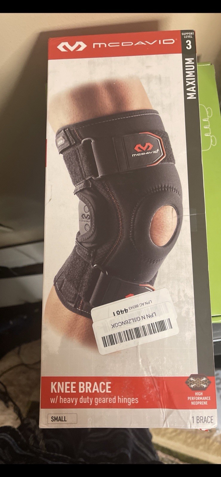McDavid 429-01-32.2 Hinged Knee Brace – Black Size Small Level 3 Support Open Bo