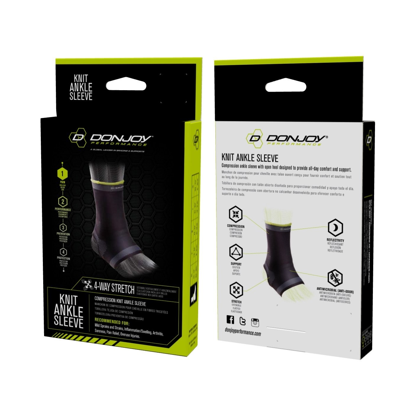 DonJoy Performance Knit Ankle Sleeve – Lightweight and Low-Profile…