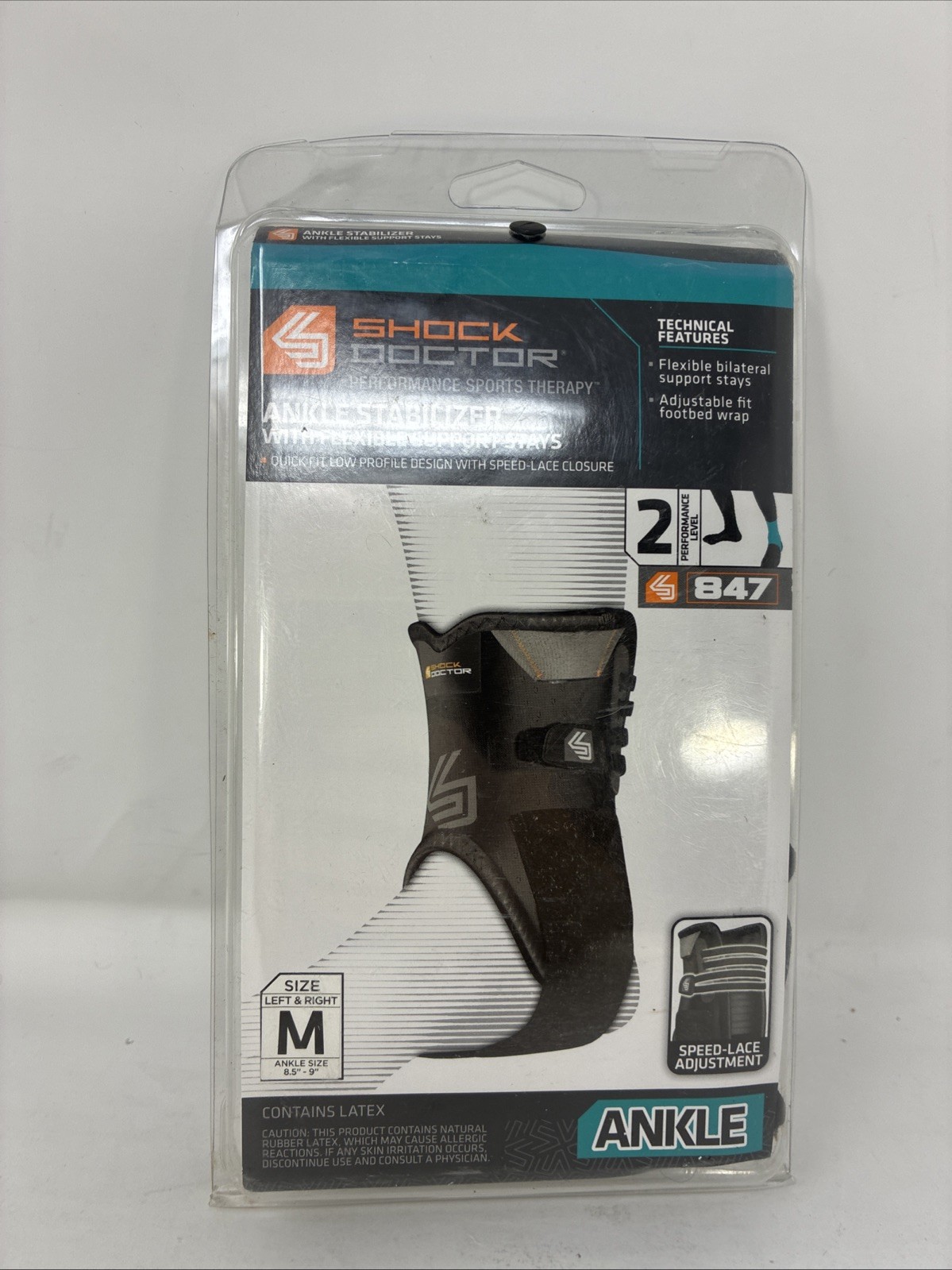 Shock Doctor Ankle Stabilizer Support Brace – Black
