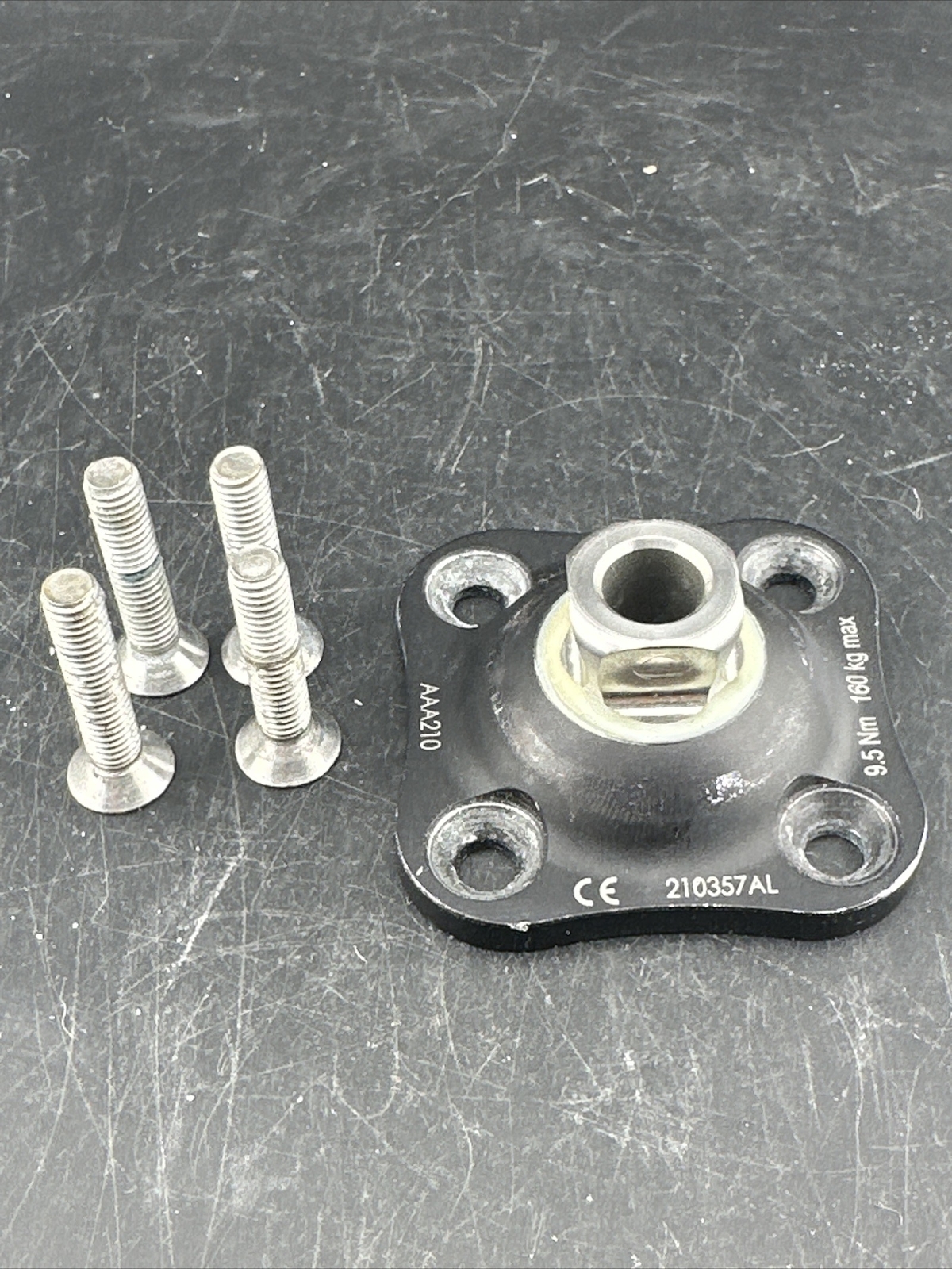 TruLife Black Prosthetic 4 Hole Plate Adapter Component. W/screws