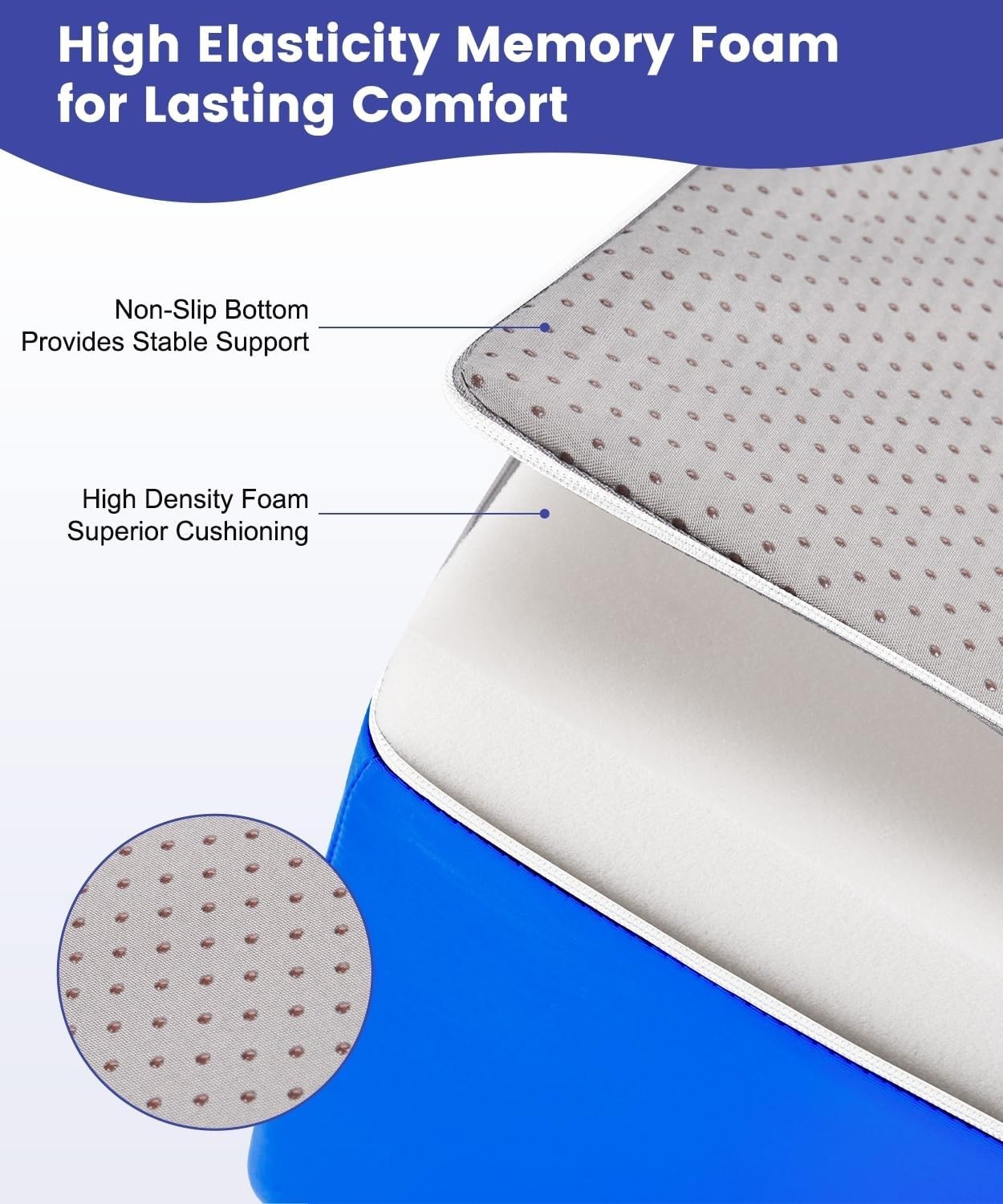 High-Density Foam Knee Surgery Pillow – Breathable, Removable Cover for Recovery