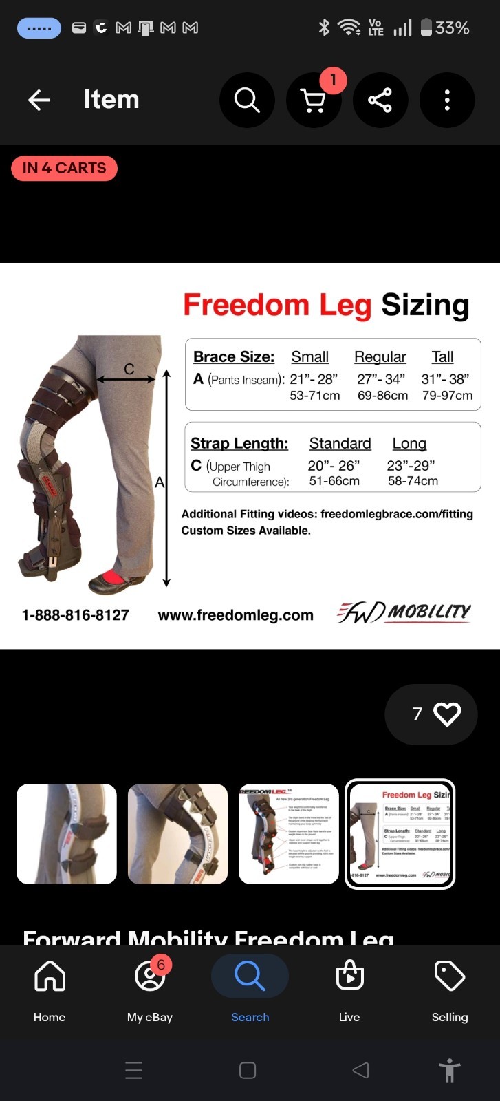 Forward Mobility Freedom Leg Off-Loading Brace (Regular-Standard)