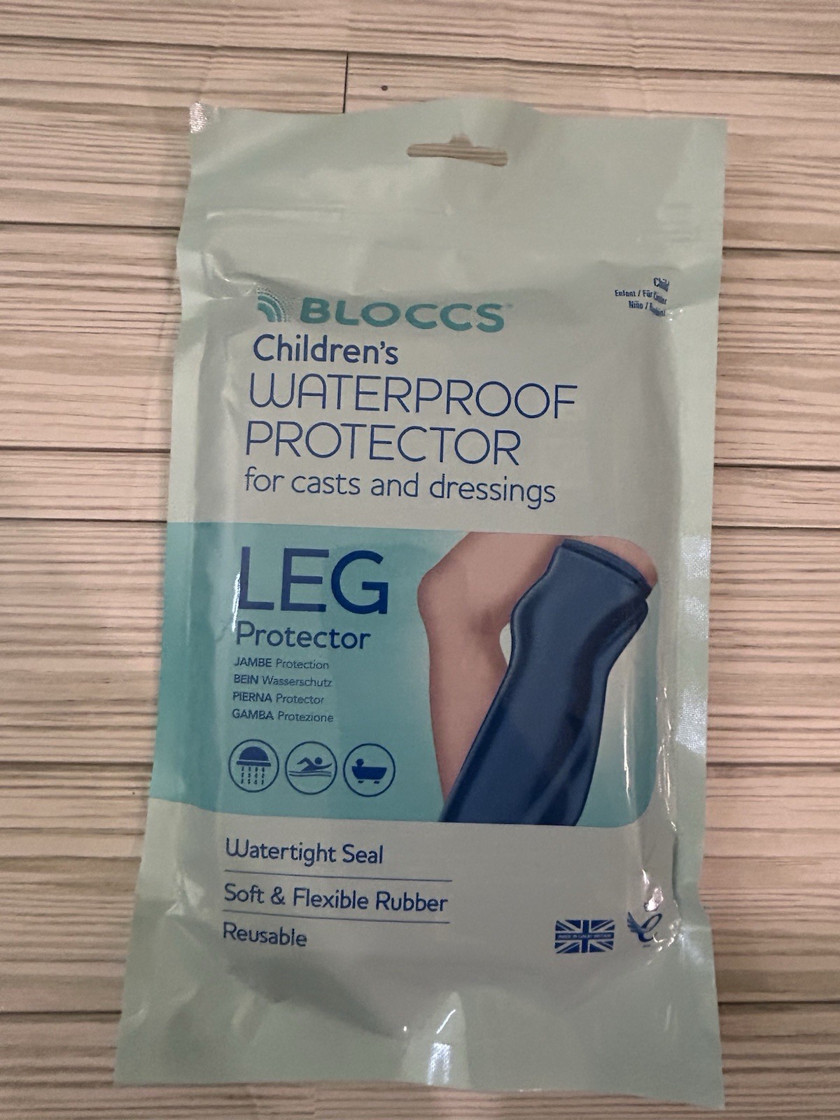 Bloccs Waterproof Cast Shower Cover Leg, Child Full Leg