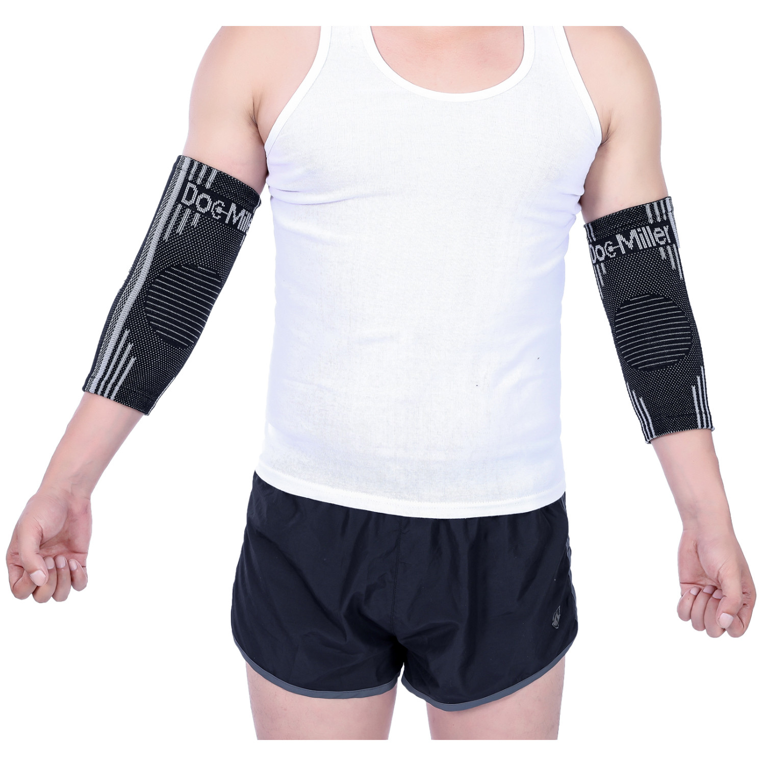Doc Miller Elbow Compression Brace Sleeve Arm & Elbow Support Pain Relief GRAY
