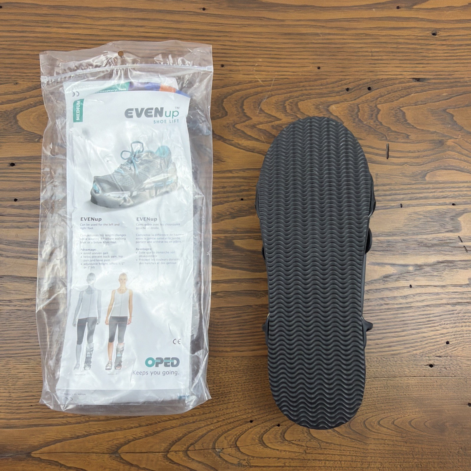 EvenUp Shoe Lift Balancer Leveler Size M Medium Men 8.5-10.5 Womens 9-11 Even Up