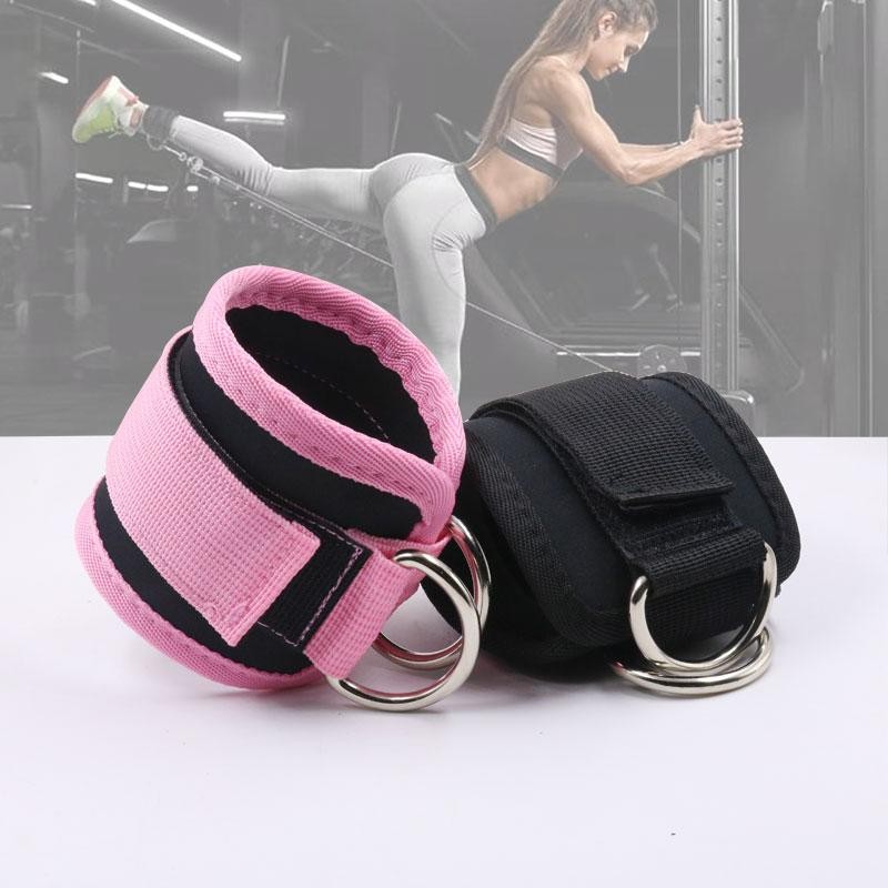 Gym Ankle Straps Double D-ring Adjustable Neoprene Padded Cuffs Ankle Weight Leg