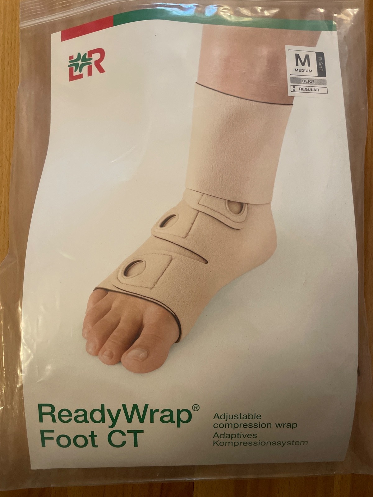 L&R ReadyWrap® Foot Compression CT Beige Medium Regular (Right)