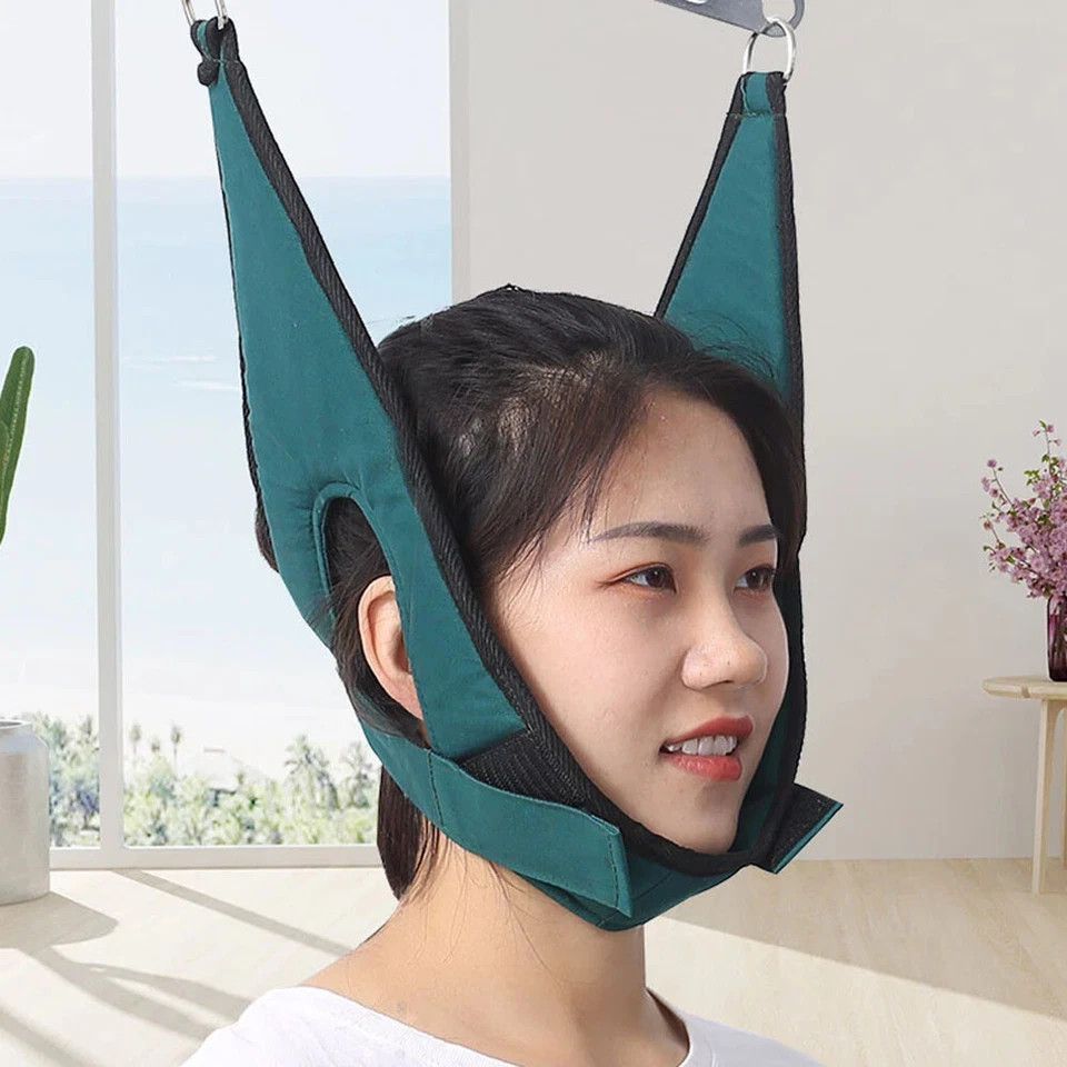 Cervical Neck Traction Device Neck Stretcher Pain Relief over Door Sleeves Brace