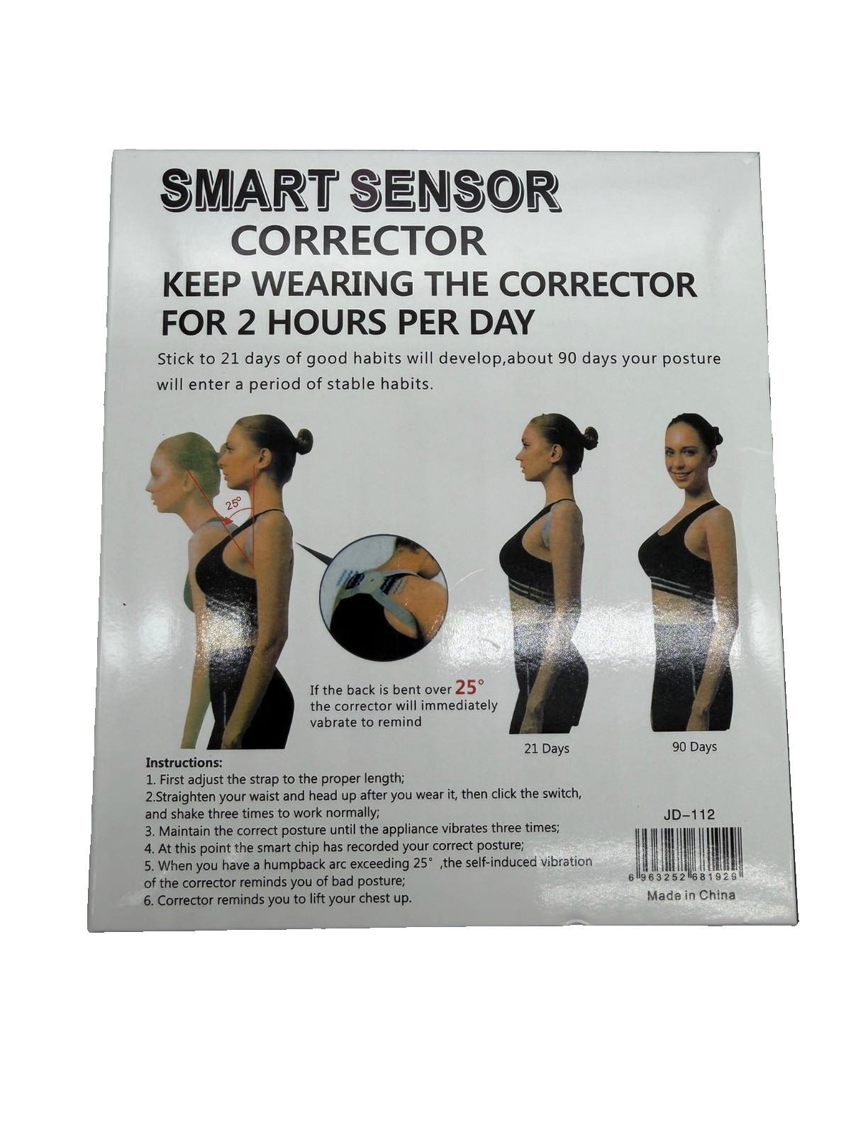 Smart Sensor Corrector Posture Brace.JD-112