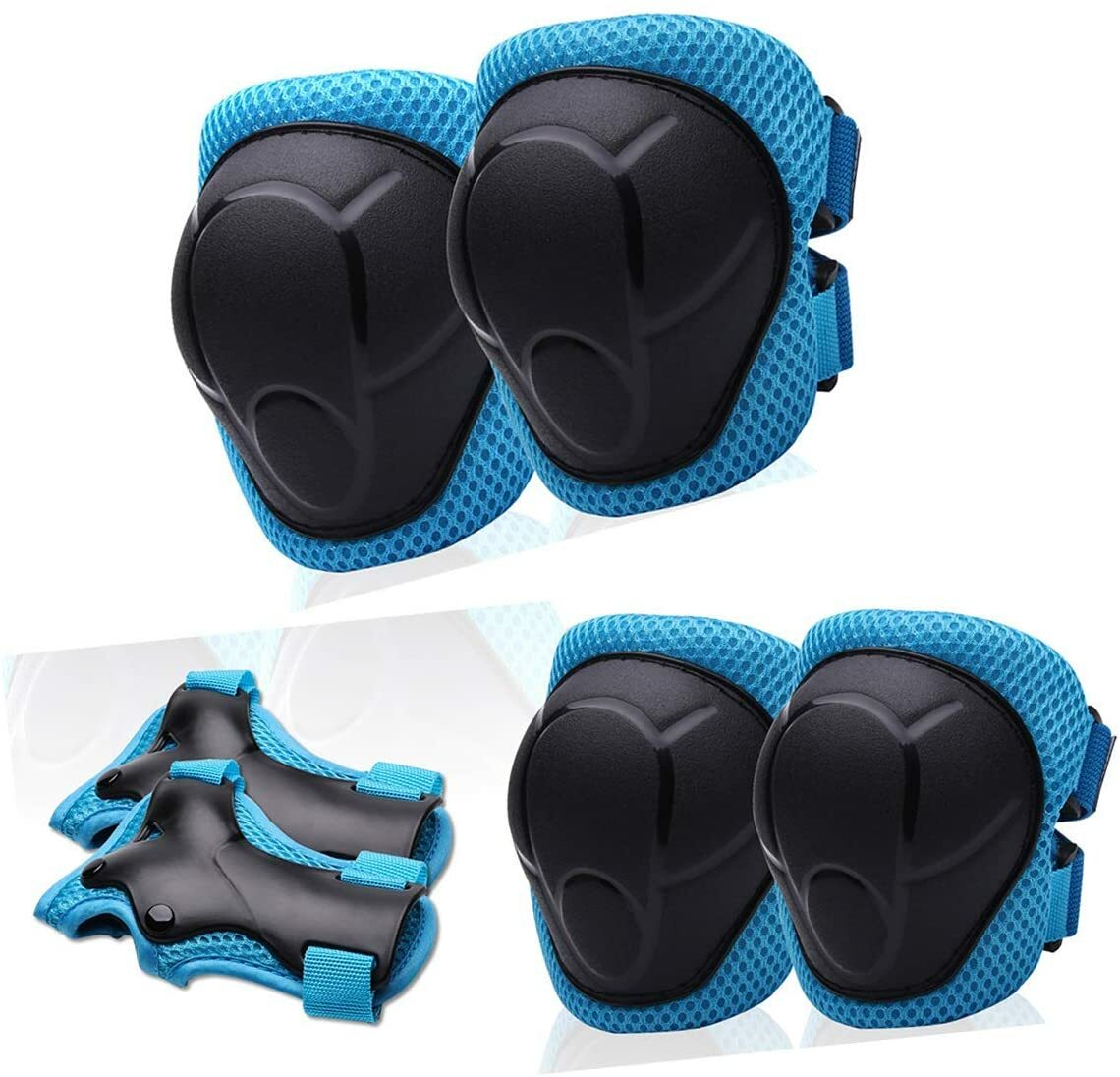 Size S gear sets of 6 for kids knee pads gloves elbow pads for kids