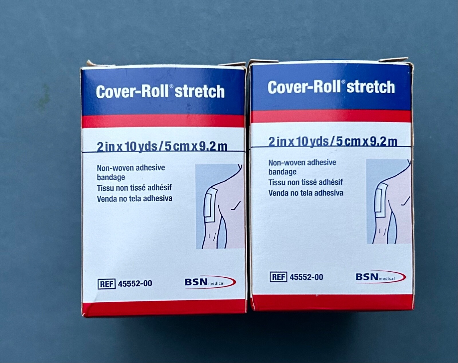 BSN #45552 Cover Roll stretch Basndage 2″ X 10 yds/roll Hypoallergenic 2 Rolls