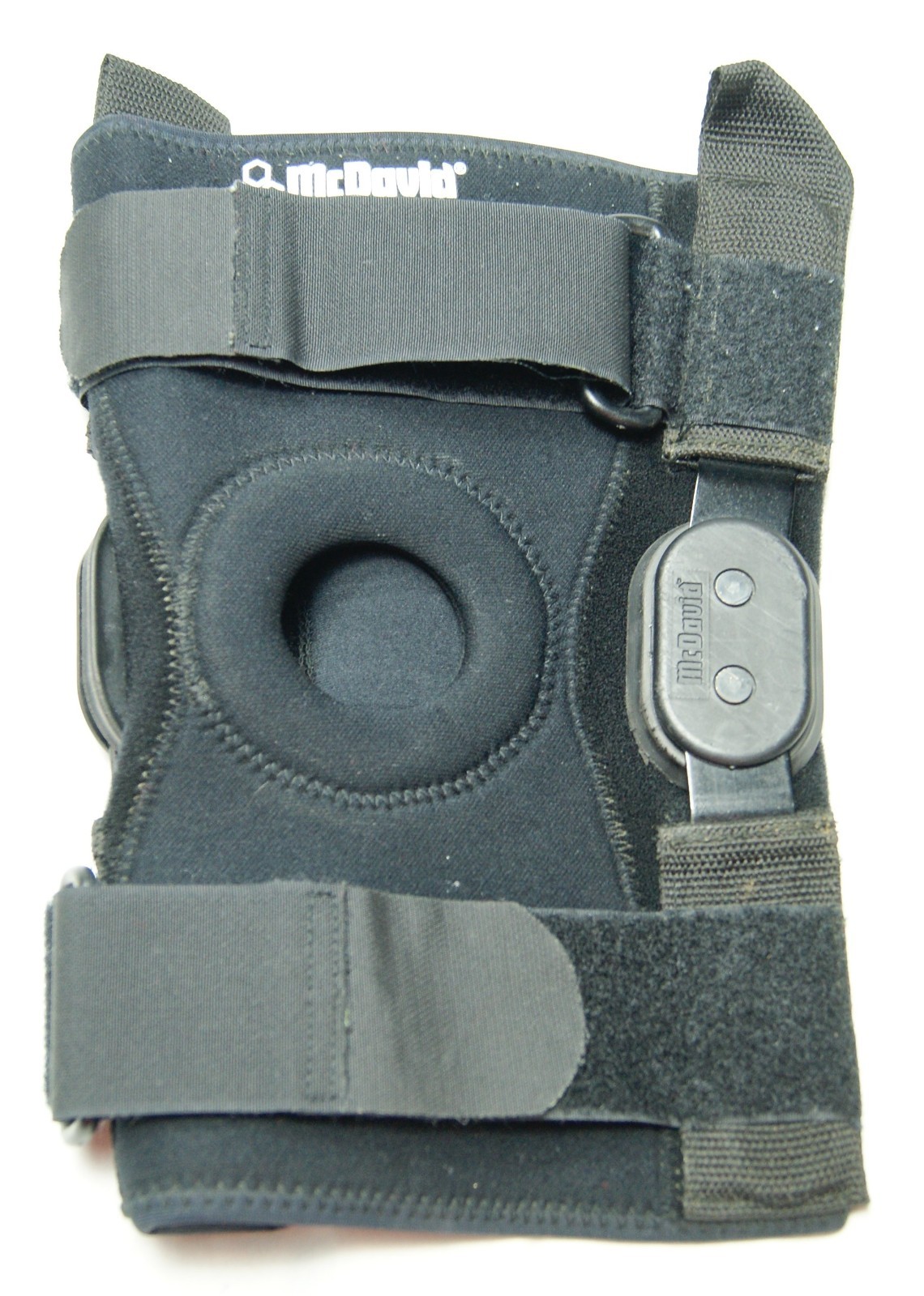 mcdavid hinged knee brace XL black hook & loop closure neoprene