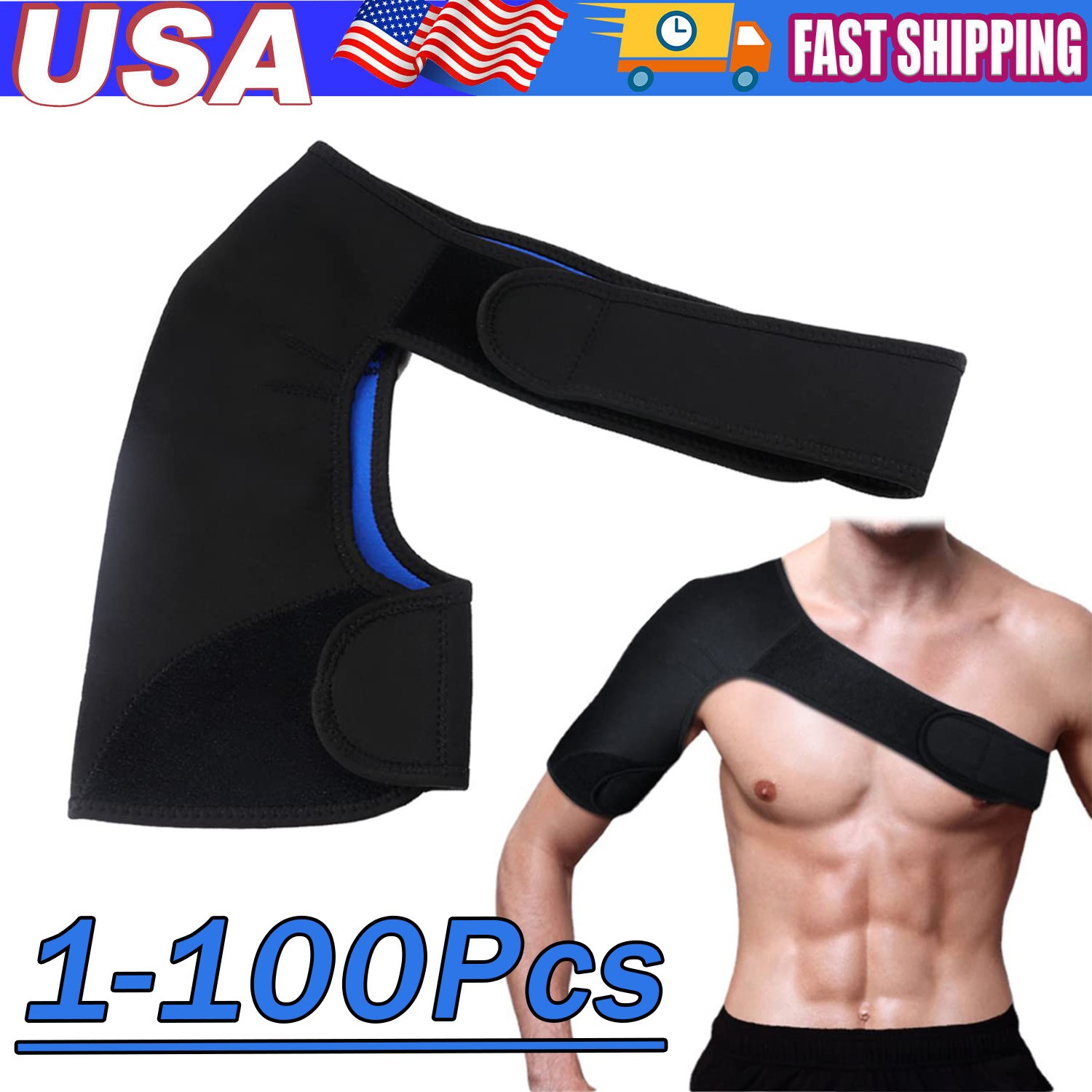 Shoulder Brace Support Compression Sleeve Torn Rotator Cuff Relief Joint AC Pain