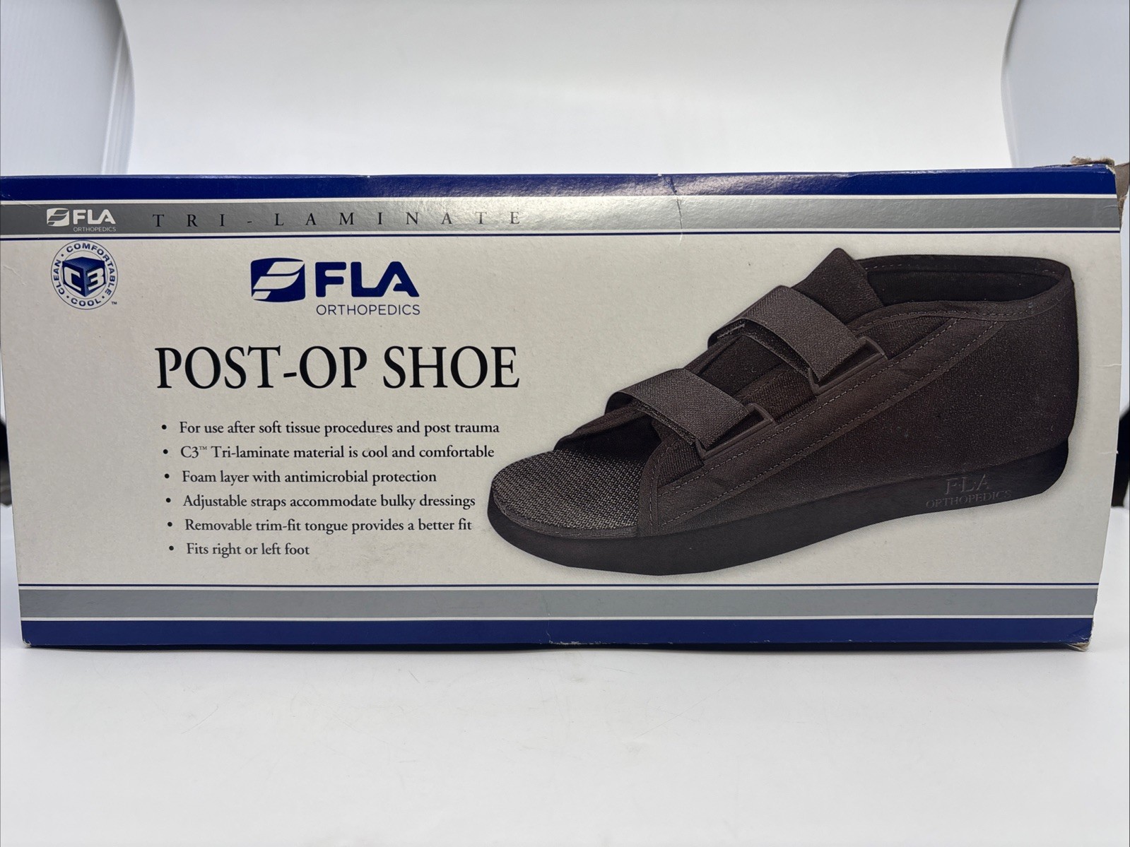 FLA Orthopedics Men’s Medium POST-OP SHOE Antimicrobial Protection USA FREE SHIP