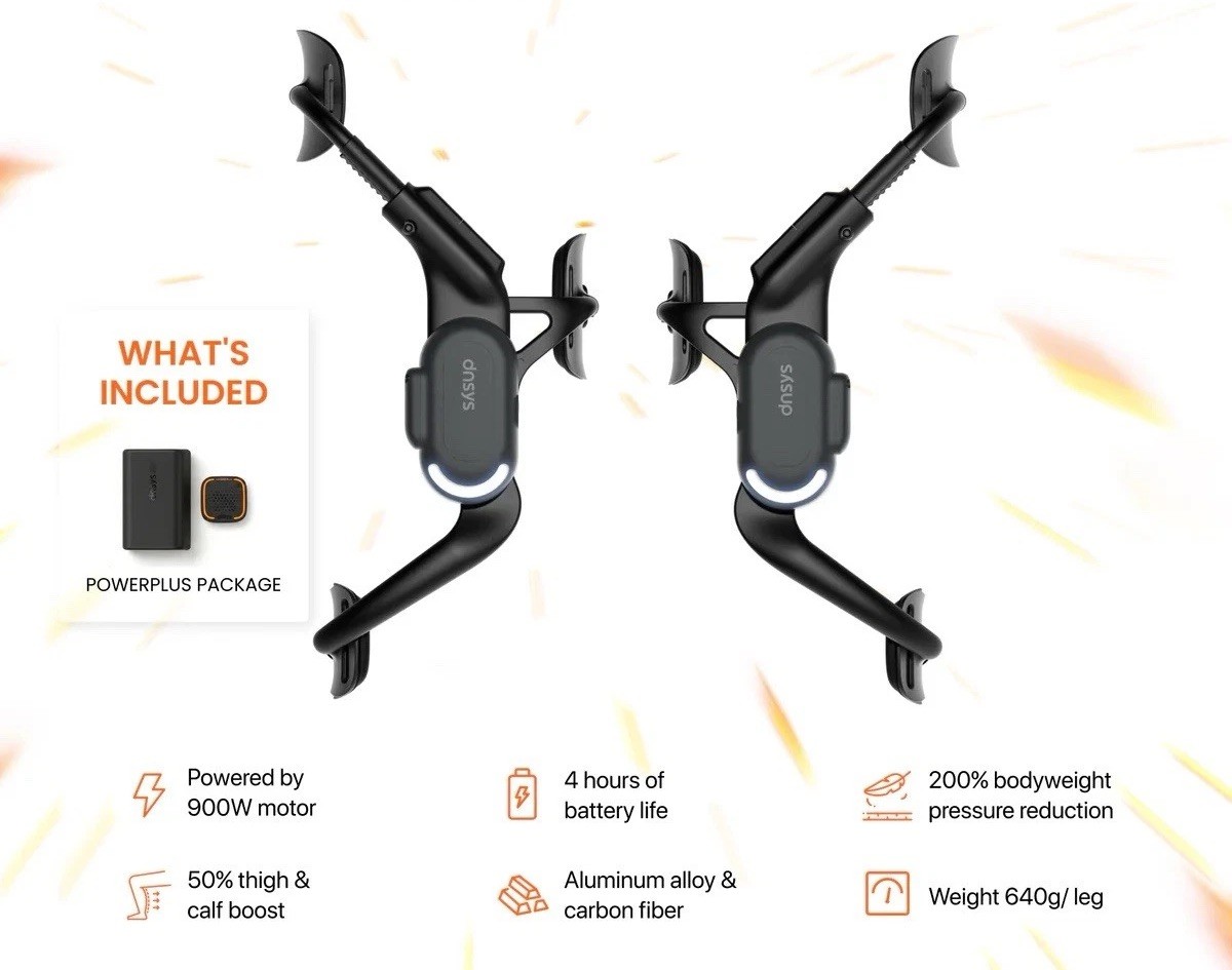 Dnsys Z1 Dual Knee Support Exo Skeleton + Smart Belt