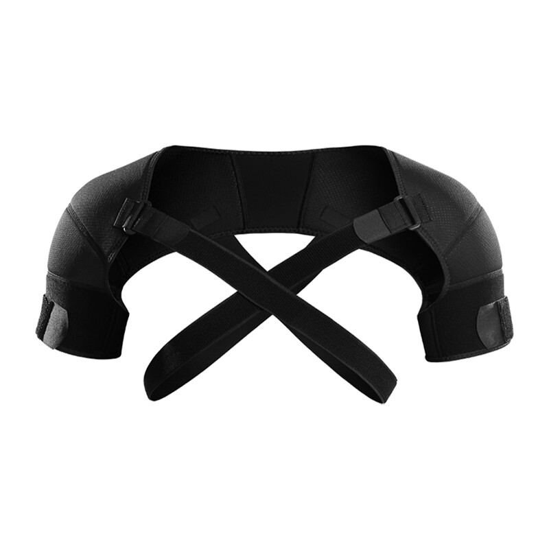 Double Shoulder Brace Torn Rotator Cuff Pain Relief Support Sleeve Adjustable