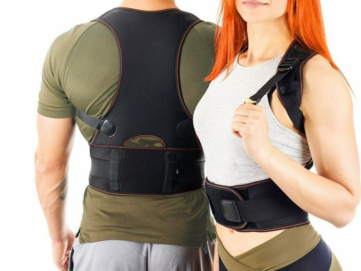 VOSMAE Unisex Comfortable Vest Posture Support Corrector Back – BLACK – LARGE