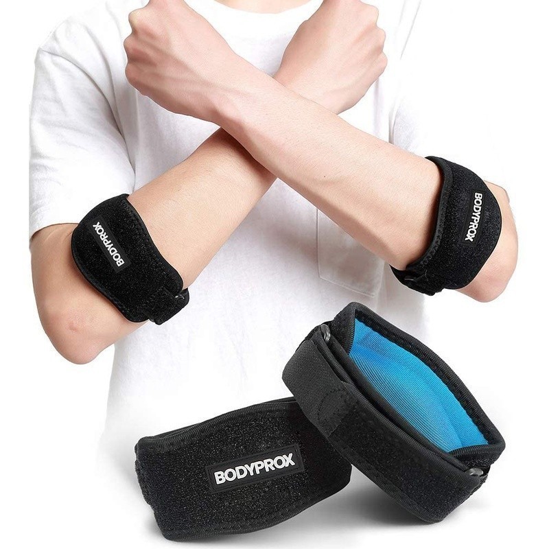 Adjustable Elbow Braces Compression Gel Pads Tendinitis Relief Sports Injuries