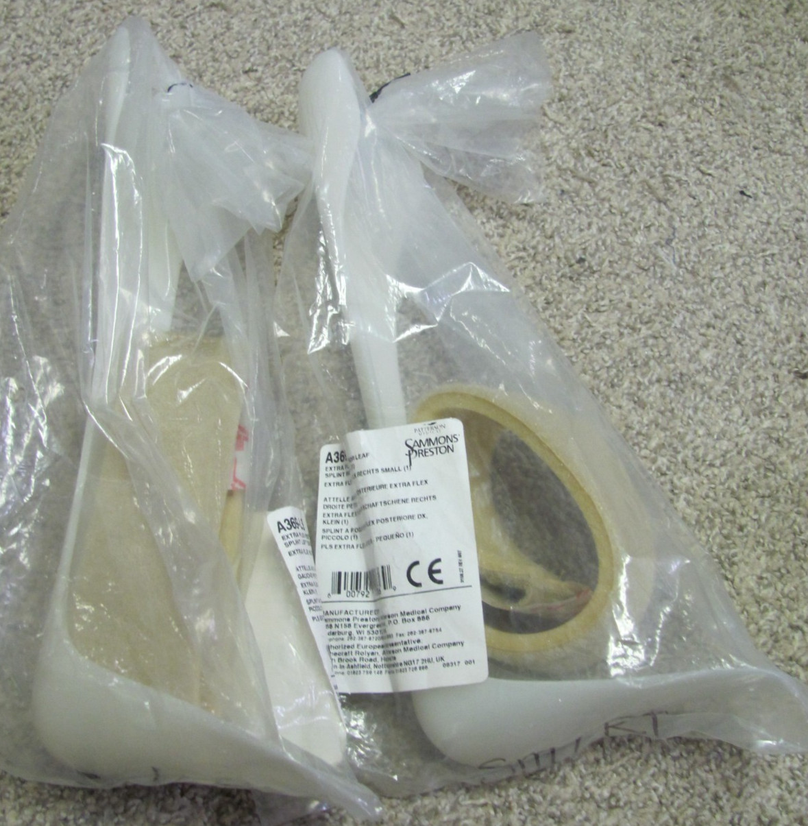 Pair of Extra Flex Posterior Leaf Splint – Size Small – Right & Left (New)